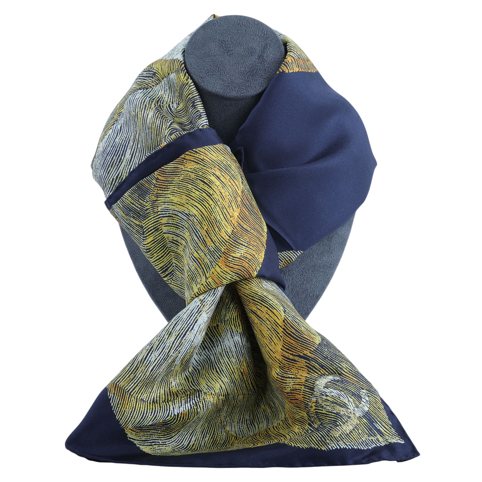 香奈兒 CHANEL VIC禮 方巾  藍黃絲巾 原廠盒子