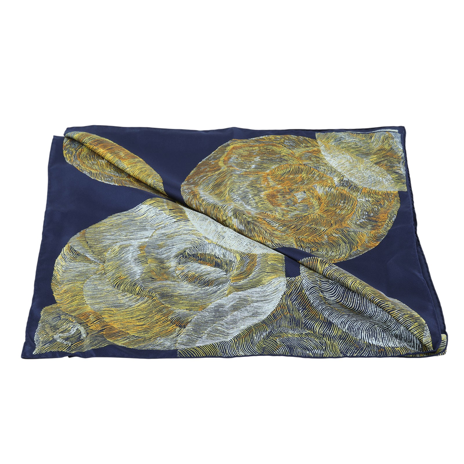 香奈兒 CHANEL VIC禮 方巾  藍黃絲巾 原廠盒子