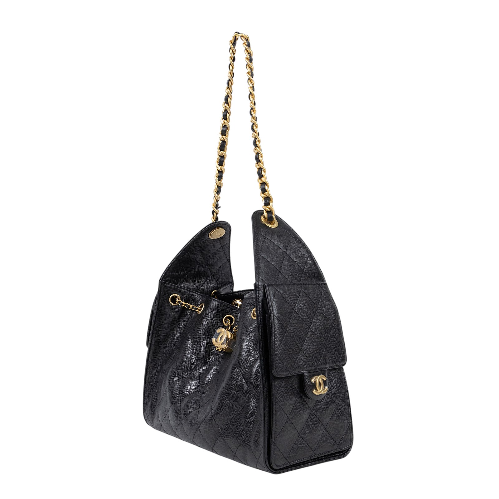 香奈兒 CHANEL 25 小型包 AS5293 B203049 黑色金釦25小型HOBO 原廠盒子/防塵袋/台灣購買證明影本