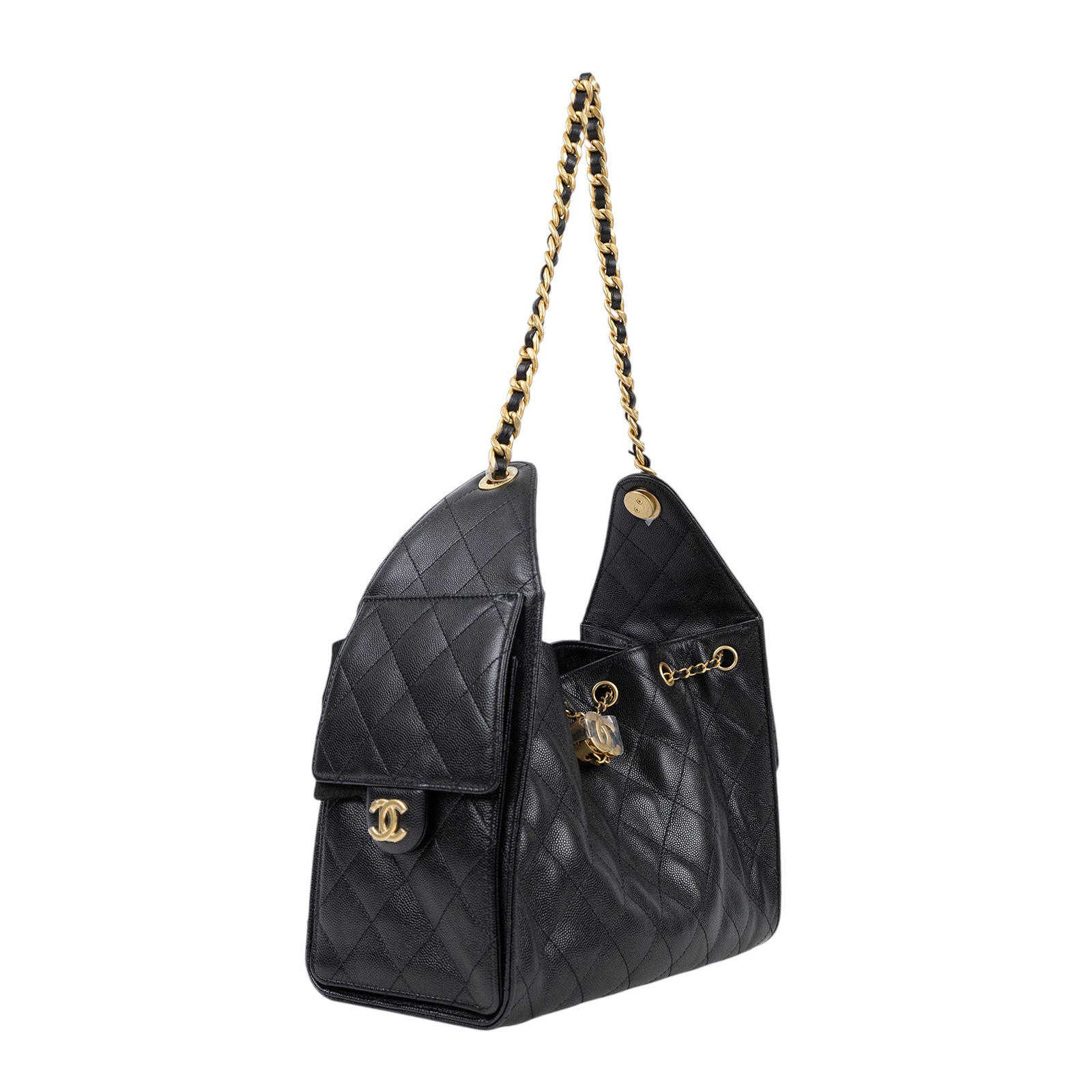 香奈兒 CHANEL 25 小型包 AS5293 B203049 黑色金釦25小型HOBO 原廠盒子/防塵袋/台灣購買證明影本