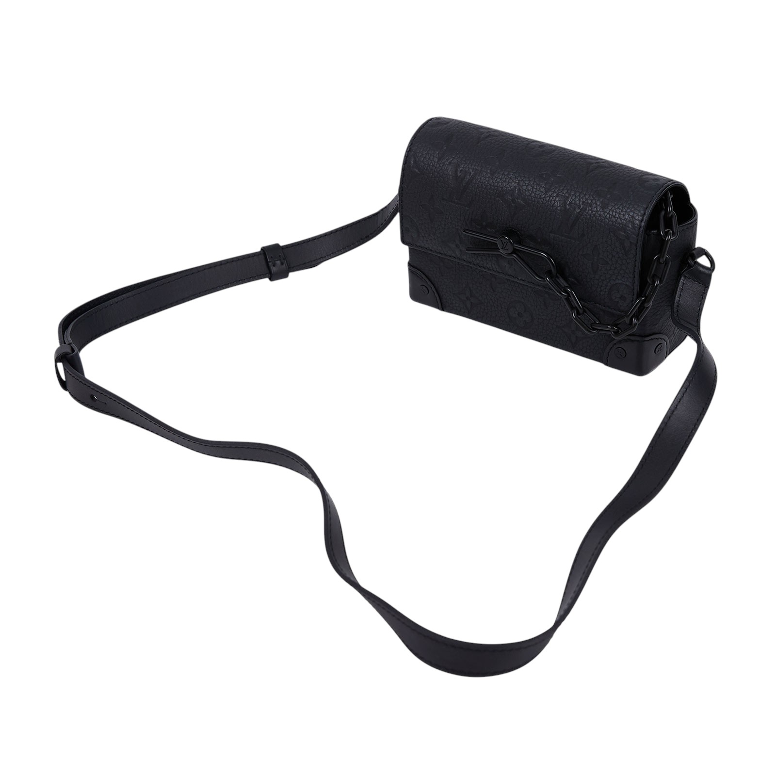 路易威登 LOUIS VUITTON Steamer 隨身 錢包 黑色 M81746 晶片款 黑原花壓紋Steamer肩背包 原廠盒子/防塵袋