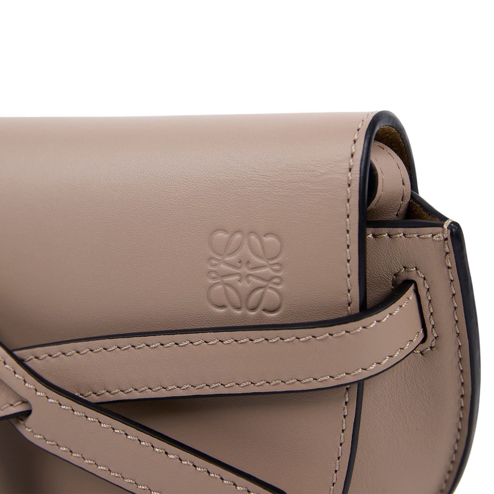 羅意威 LOEWE Mini Gate Dual bag 迷你 小牛皮 肩背包 帆布背帶 A650N46X13 沙色GATE MINI背帶款 防塵袋