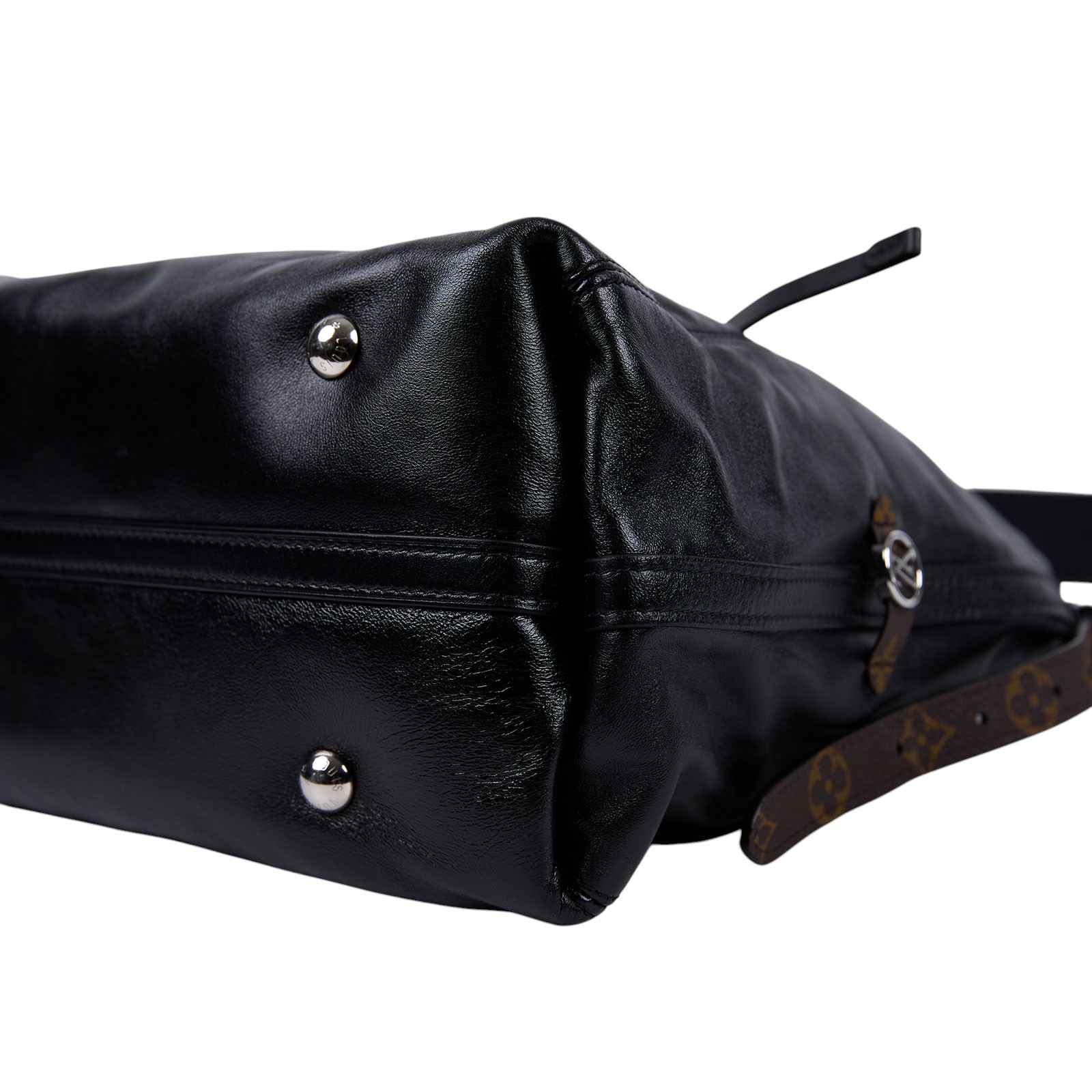 路易威登 LOUIS VUITTON CarryAll Vibe MM 手提 肩背包 黑色 M25143 晶片款  防塵袋/內袋