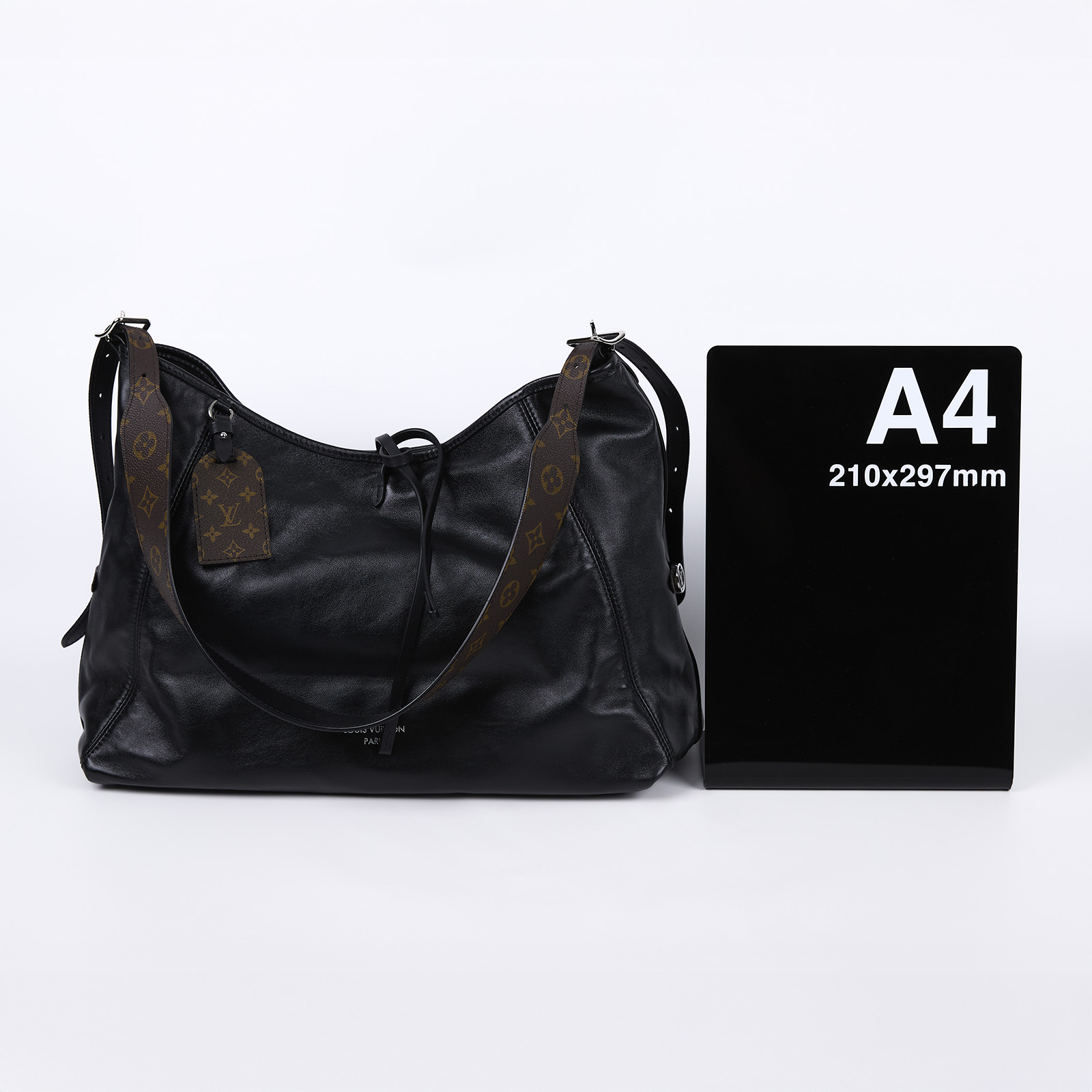 路易威登 LOUIS VUITTON CarryAll Vibe MM 手提 肩背包 黑色 M25143 晶片款  防塵袋/內袋