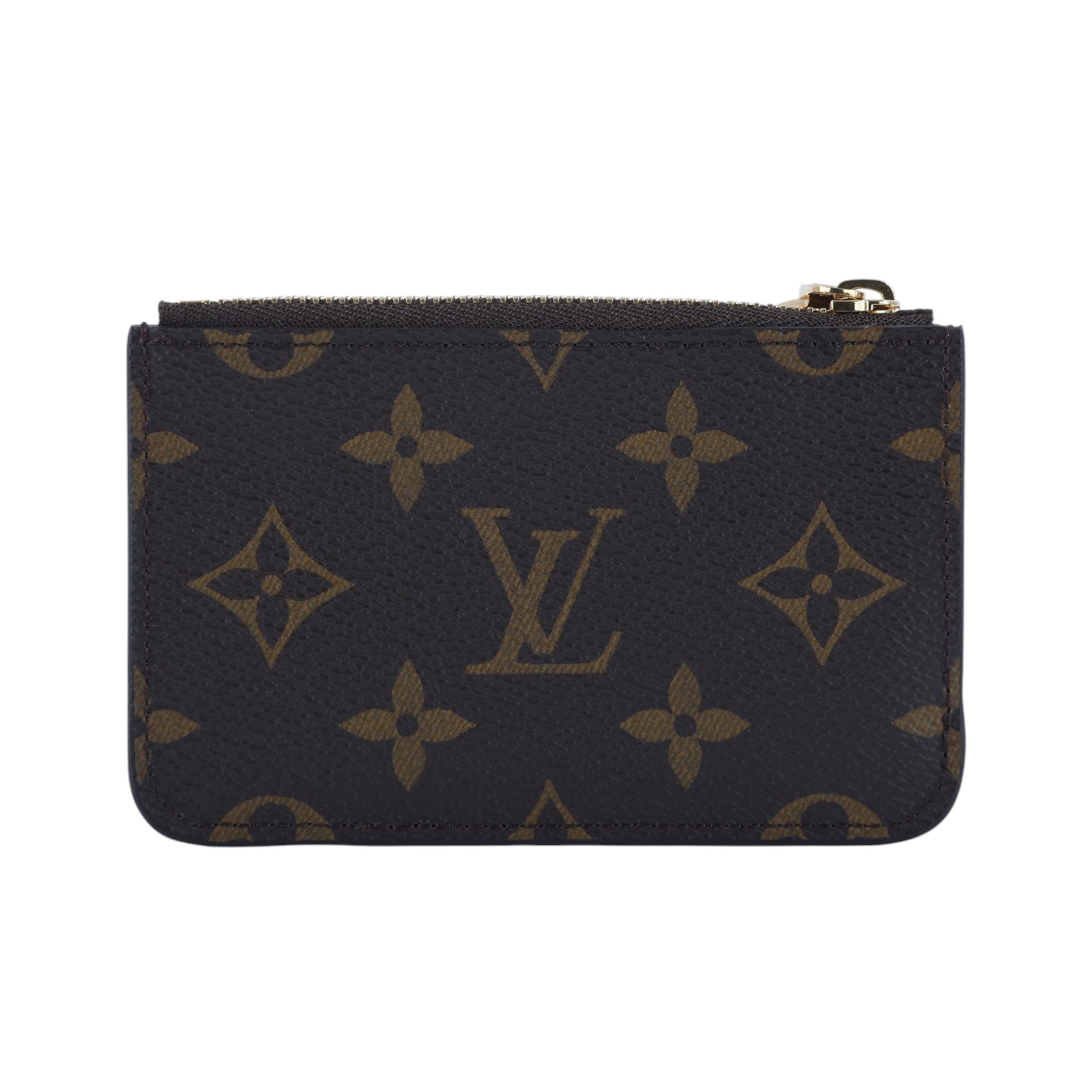路易威登 LOUIS VUITTON Romy 名片夾 經典帆布 棕色 M81880 晶片款 棕色Romy 卡片名片拉鍊零錢包 原廠盒子/防塵袋