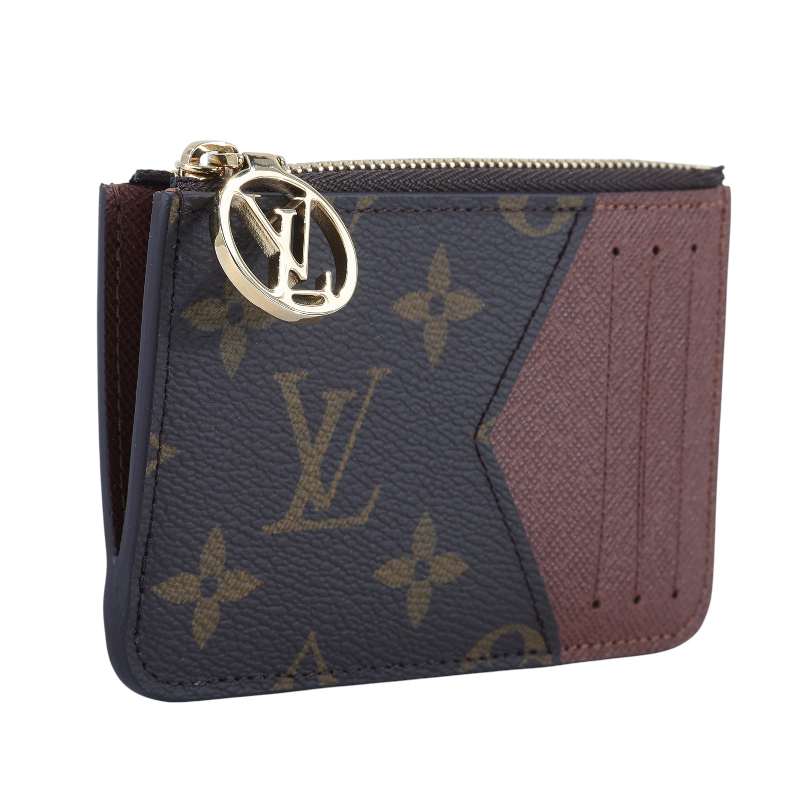 路易威登 LOUIS VUITTON Romy 名片夾 經典帆布 棕色 M81880 晶片款 棕色Romy 卡片名片拉鍊零錢包 原廠盒子/防塵袋