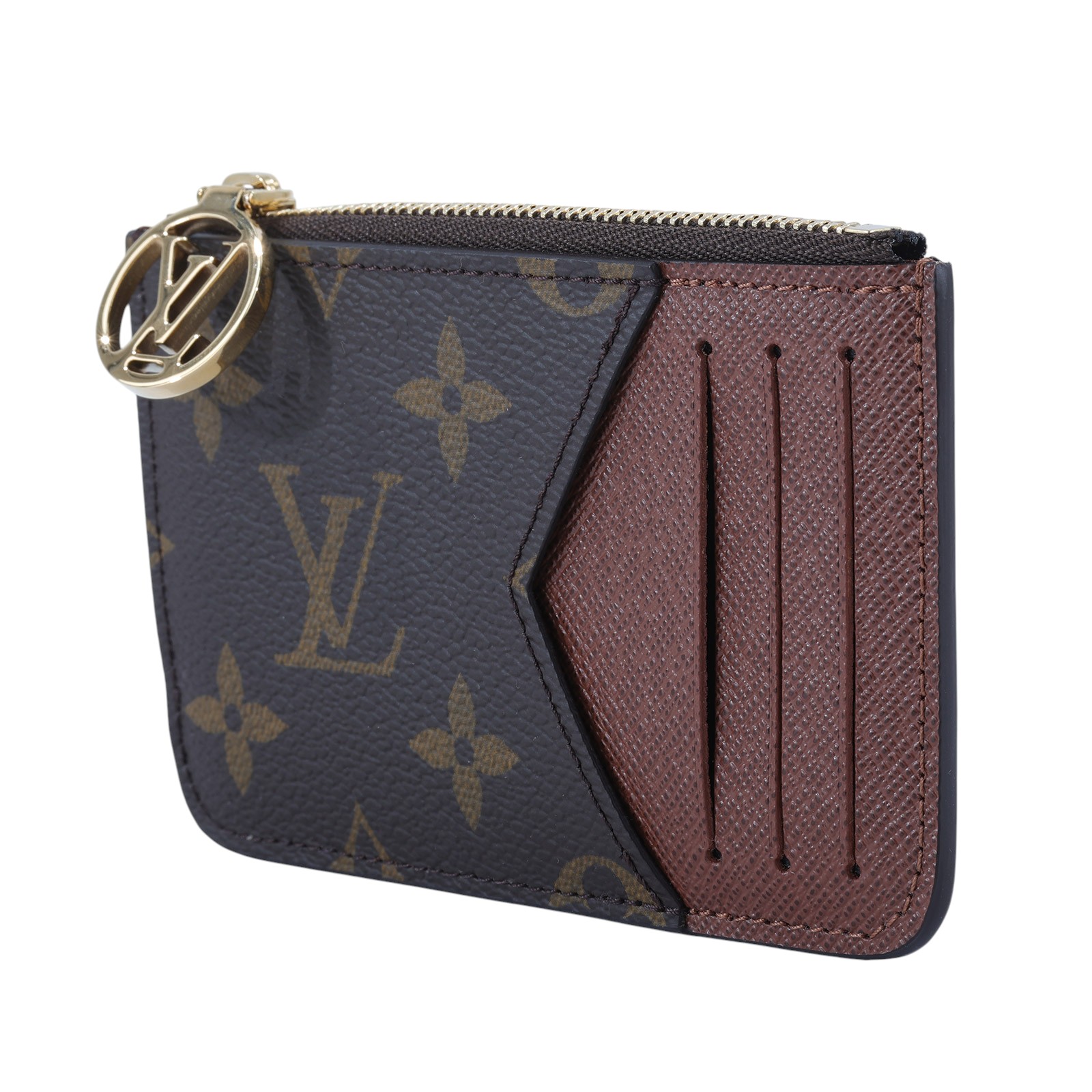 路易威登 LOUIS VUITTON Romy 名片夾 經典帆布 棕色 M81880 晶片款 棕色Romy 卡片名片拉鍊零錢包 原廠盒子/防塵袋