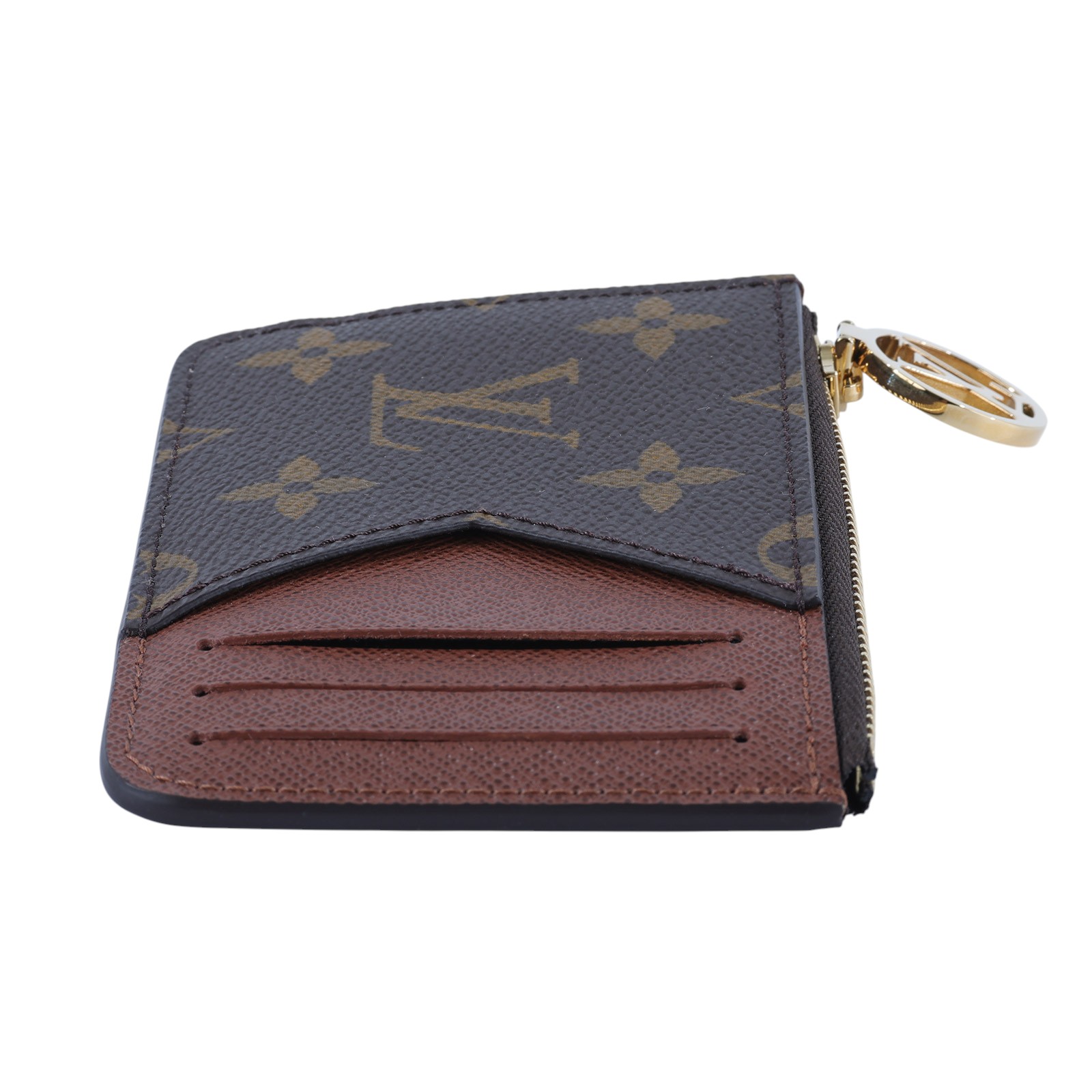 路易威登 LOUIS VUITTON Romy 名片夾 經典帆布 棕色 M81880 晶片款 棕色Romy 卡片名片拉鍊零錢包 原廠盒子/防塵袋