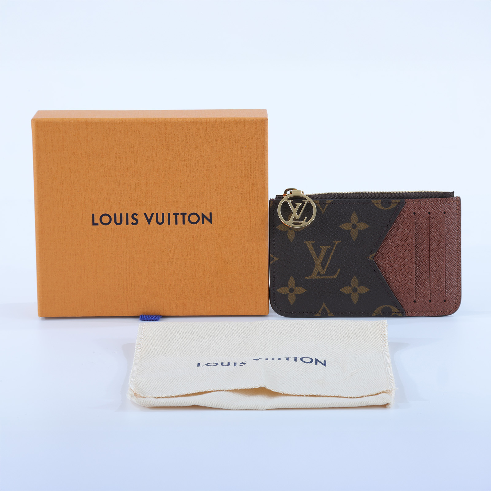 路易威登 LOUIS VUITTON Romy 名片夾 經典帆布 棕色 M81880 晶片款 棕色Romy 卡片名片拉鍊零錢包 原廠盒子/防塵袋