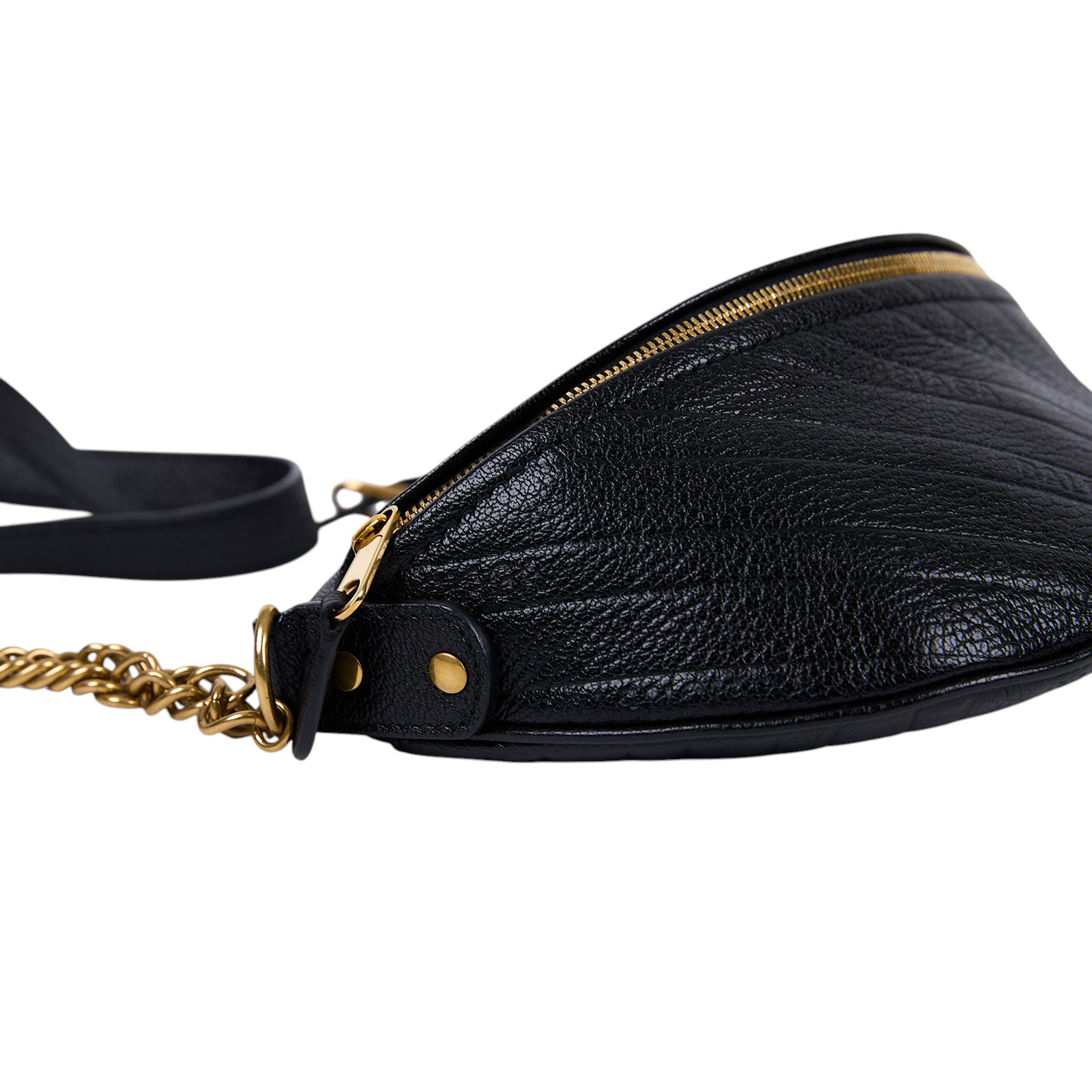 巴黎世家 BALENCIAGA Souvenirs XXS 腰包 胸包 565510AQ4CM 黑金斜紋小腰包 防塵袋