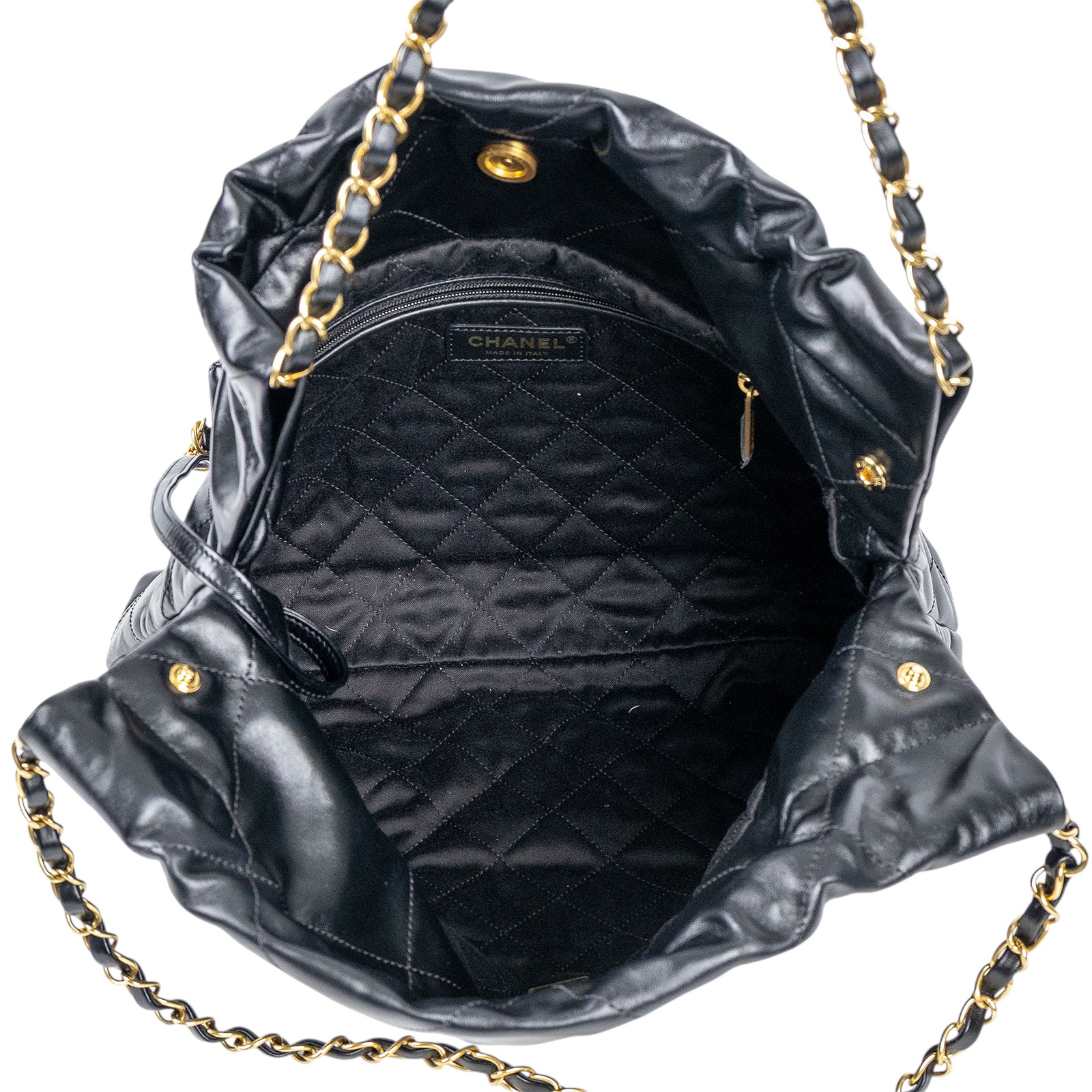 香奈兒 CHANEL 22 小型 束口包 AS3260 晶片款 黑金22包 防塵袋
