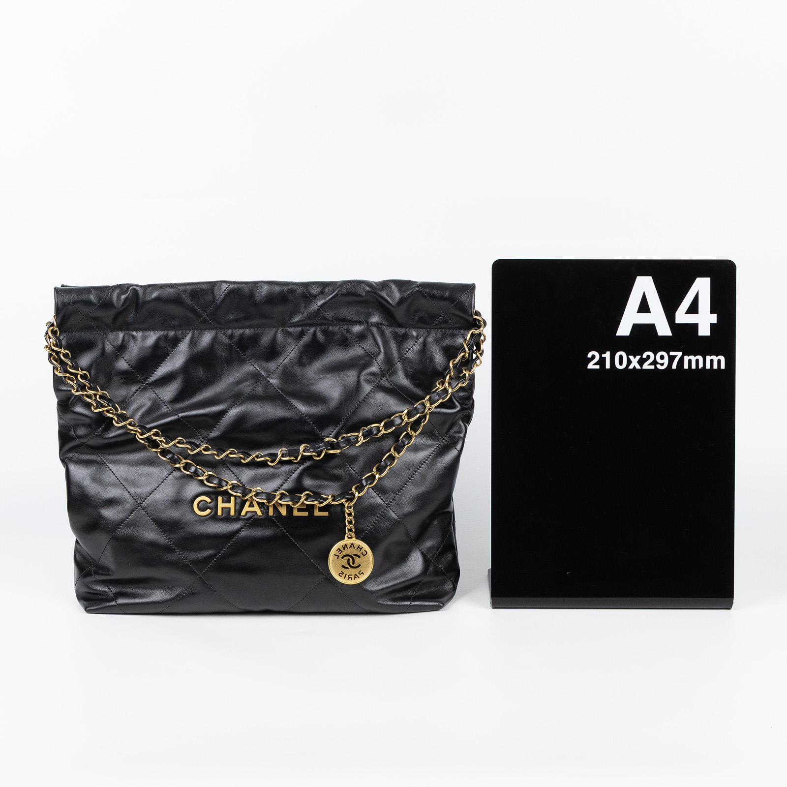 香奈兒 CHANEL 22 小型 束口包 AS3260 晶片款 黑金22包 防塵袋