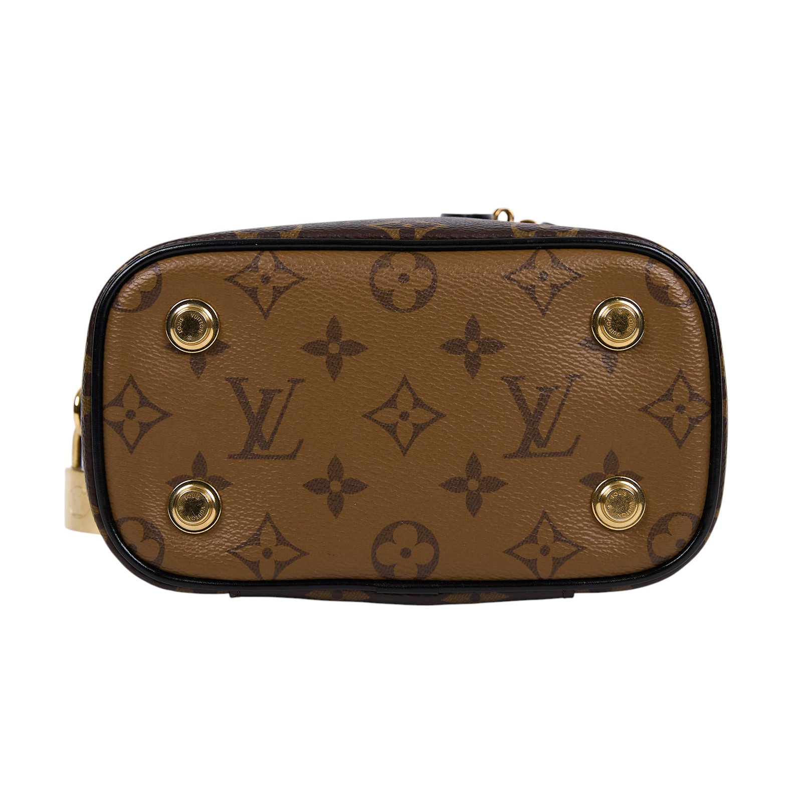 路易威登 LOUIS VUITTON Vanity PM 手提 斜背 化妝箱 M45165 晶片款 棕原花 Vanity PM 兩用包 防塵袋/購買證明/鎖組
