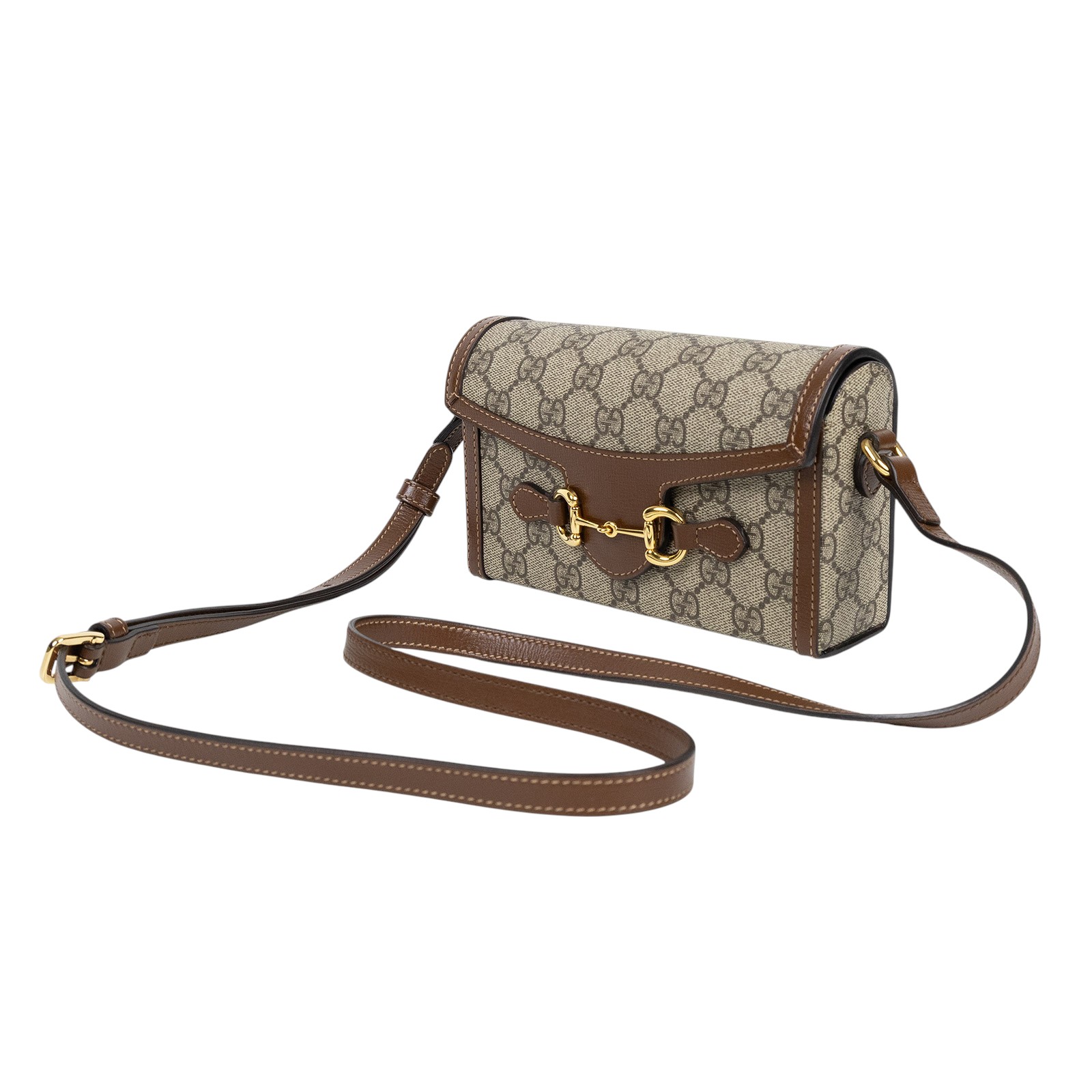 古馳 GUCCI Horsebit 1955 馬銜扣 迷你袋 斜背包 烏木色 699296 92TCG 棕1955馬銜釦相機包 原廠盒子/防塵袋