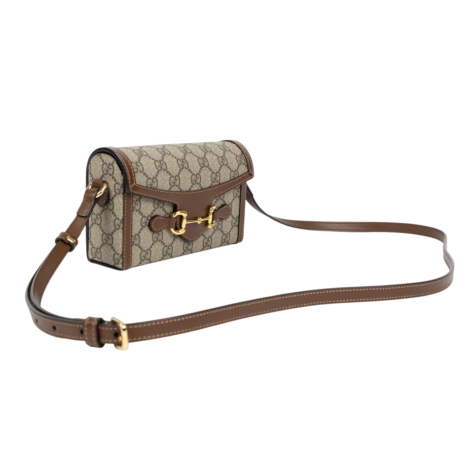 古馳 GUCCI Horsebit 1955 馬銜扣 迷你袋 斜背包 烏木色 699296 92TCG 棕1955馬銜釦相機包 原廠盒子/防塵袋