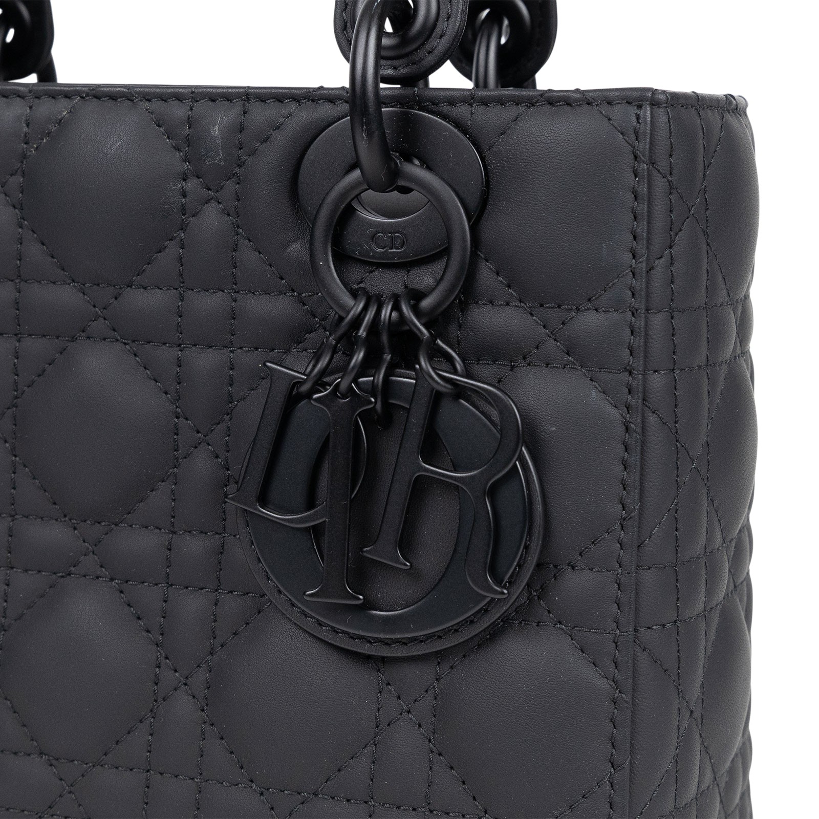 迪奧 CHRISTIAN DIOR Lady Dior My ABCDior 小型 肩背 手提包 羊皮 M0538SLOI  原廠盒子/背帶/購買證明/飾品字母/保證卡