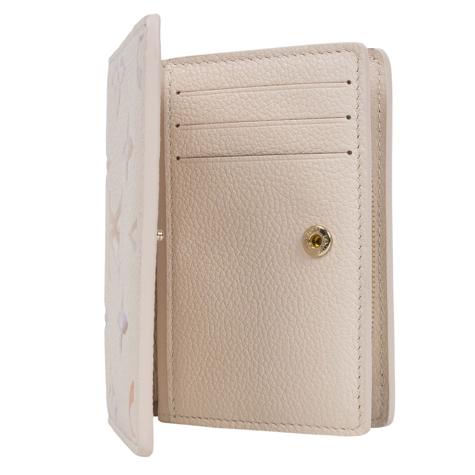 路易威登 LOUIS VUITTON Cléa 柔軟粒面壓花牛皮 錢包 短夾 Dream Beige M25595 晶片款  原廠盒子/防塵袋/國外購買證明