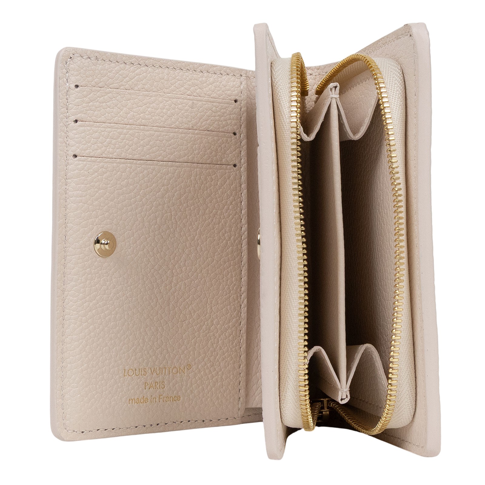 路易威登 LOUIS VUITTON Cléa 柔軟粒面壓花牛皮 錢包 短夾 Dream Beige M25595 晶片款  原廠盒子/防塵袋/國外購買證明