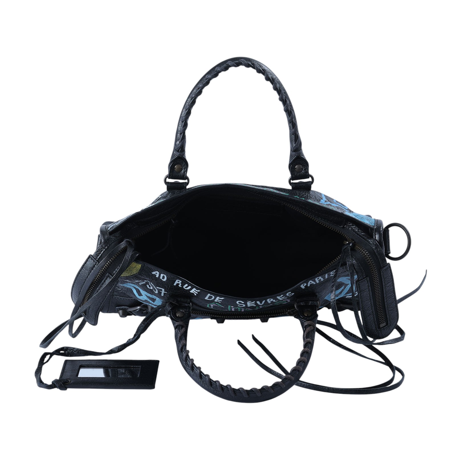 巴黎世家 BALENCIAGA CLassic City S 機車包 4316210FE1T 黑彩色塗鴉機車包 無附屬品