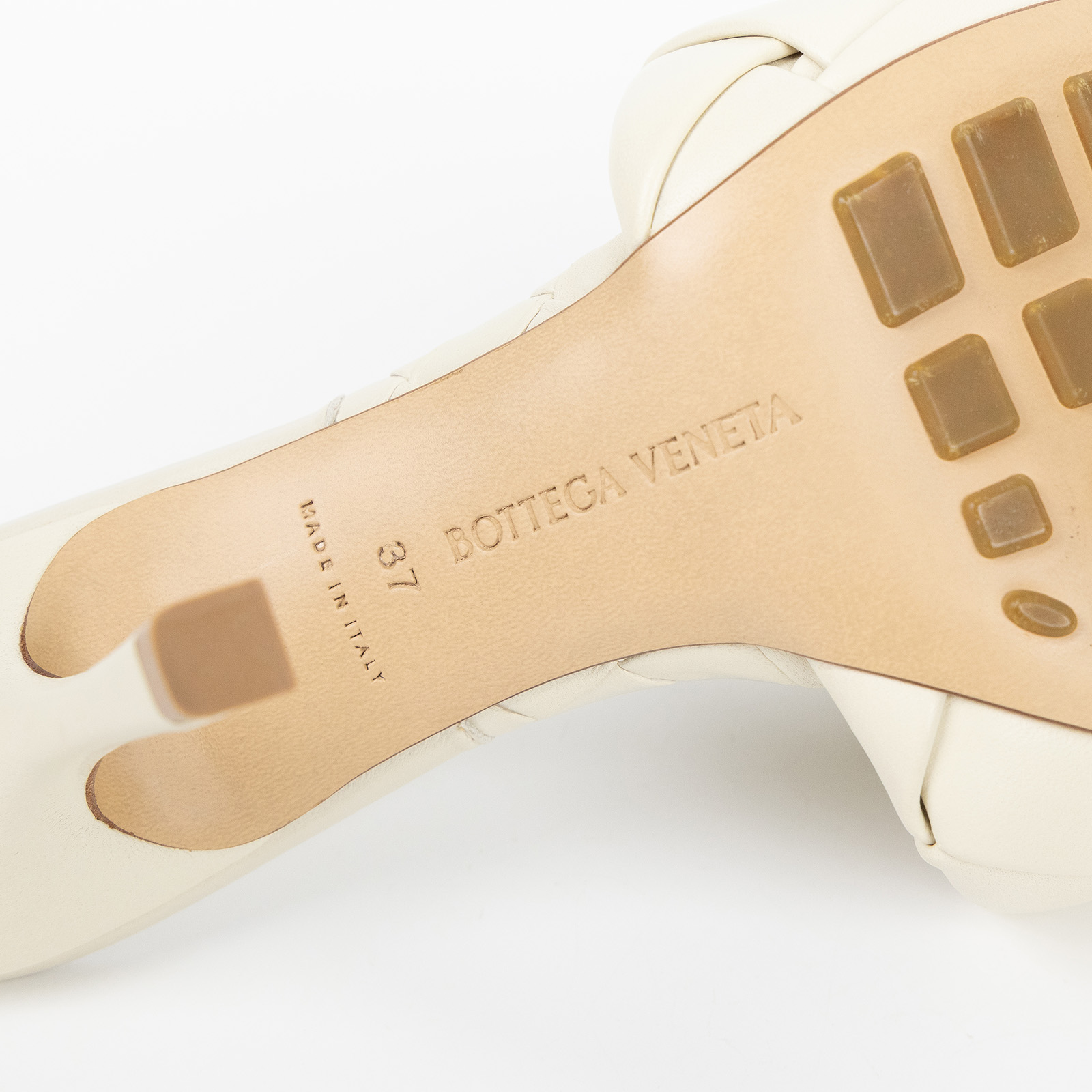 寶緹嘉 BOTTEGA VENETA Maxi Intrecciato 編織 涼鞋  米編織LIDO 跟鞋 原廠盒子/防塵袋