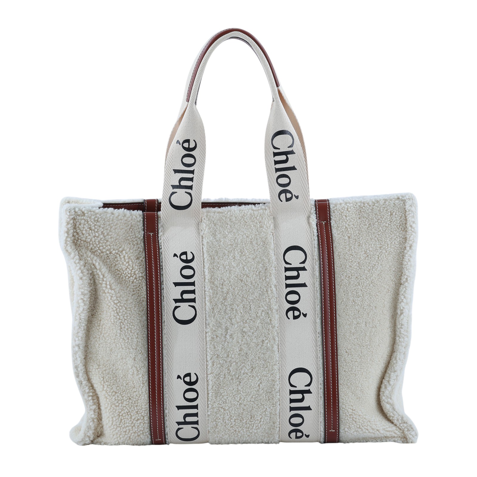 蔻依 CHLOE Large Woody 手提包 羊絨 CHC21WS382F586J1 羊毛WOODY 防塵袋/保證卡