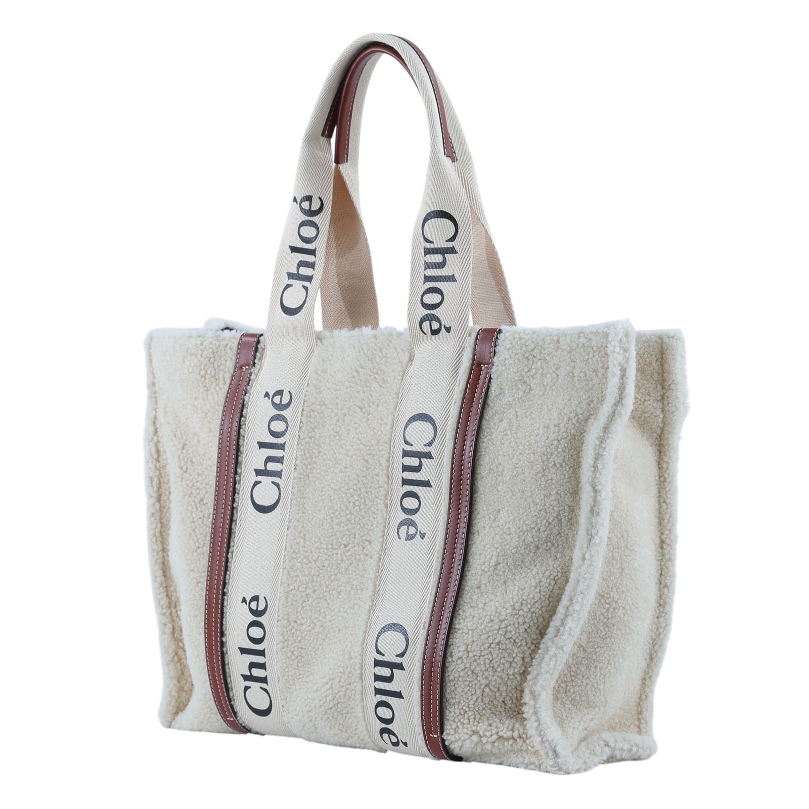 蔻依 CHLOE Large Woody 手提包 羊絨 CHC21WS382F586J1 羊毛WOODY 防塵袋/保證卡
