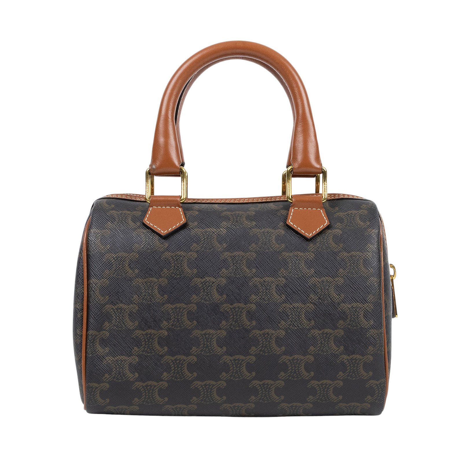 思琳 CELINE 標誌印花 波士頓包 小型 113772CAS 棕凱旋波士頓包 小號 無附屬品