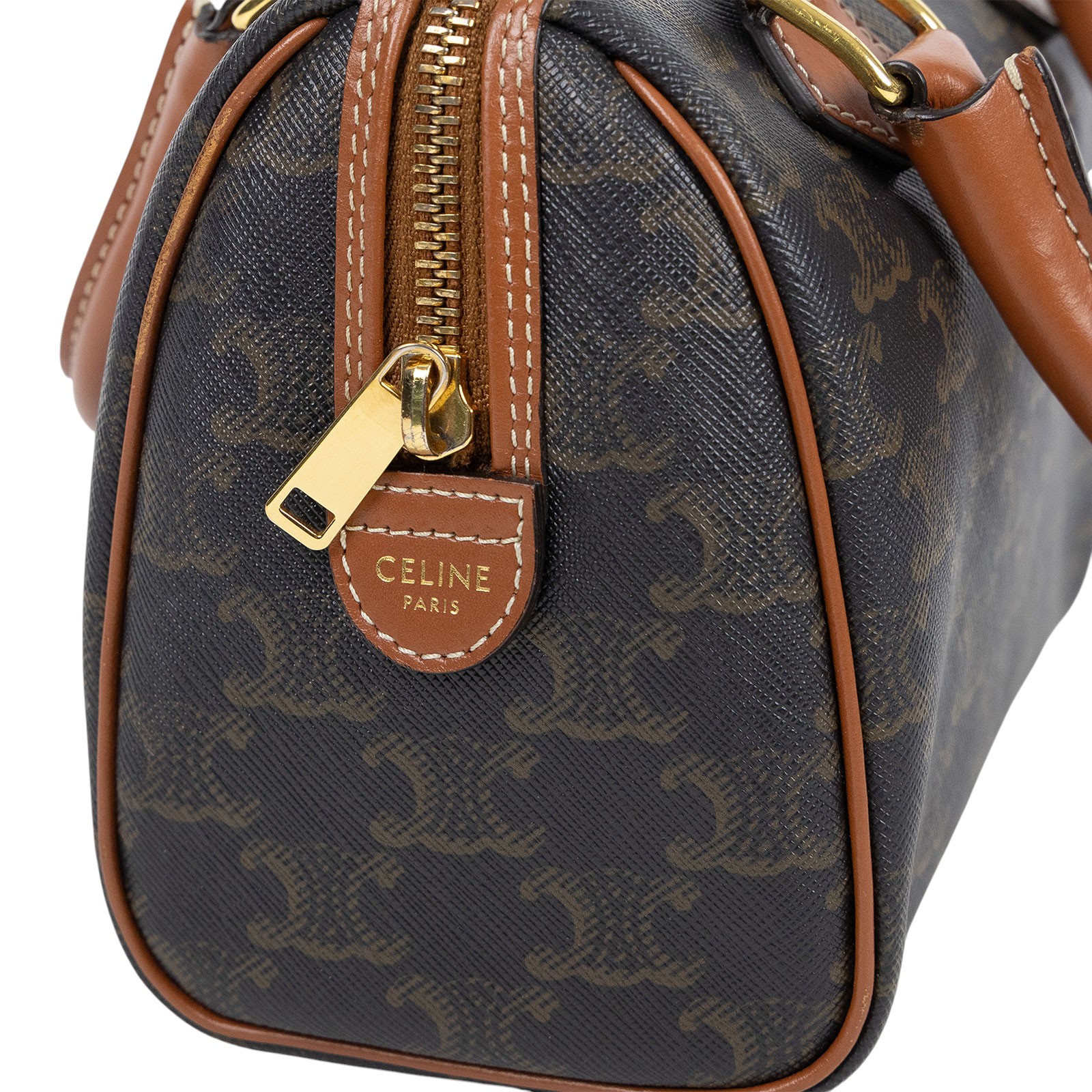 思琳 CELINE 標誌印花 波士頓包 小型 113772CAS 棕凱旋波士頓包 小號 無附屬品