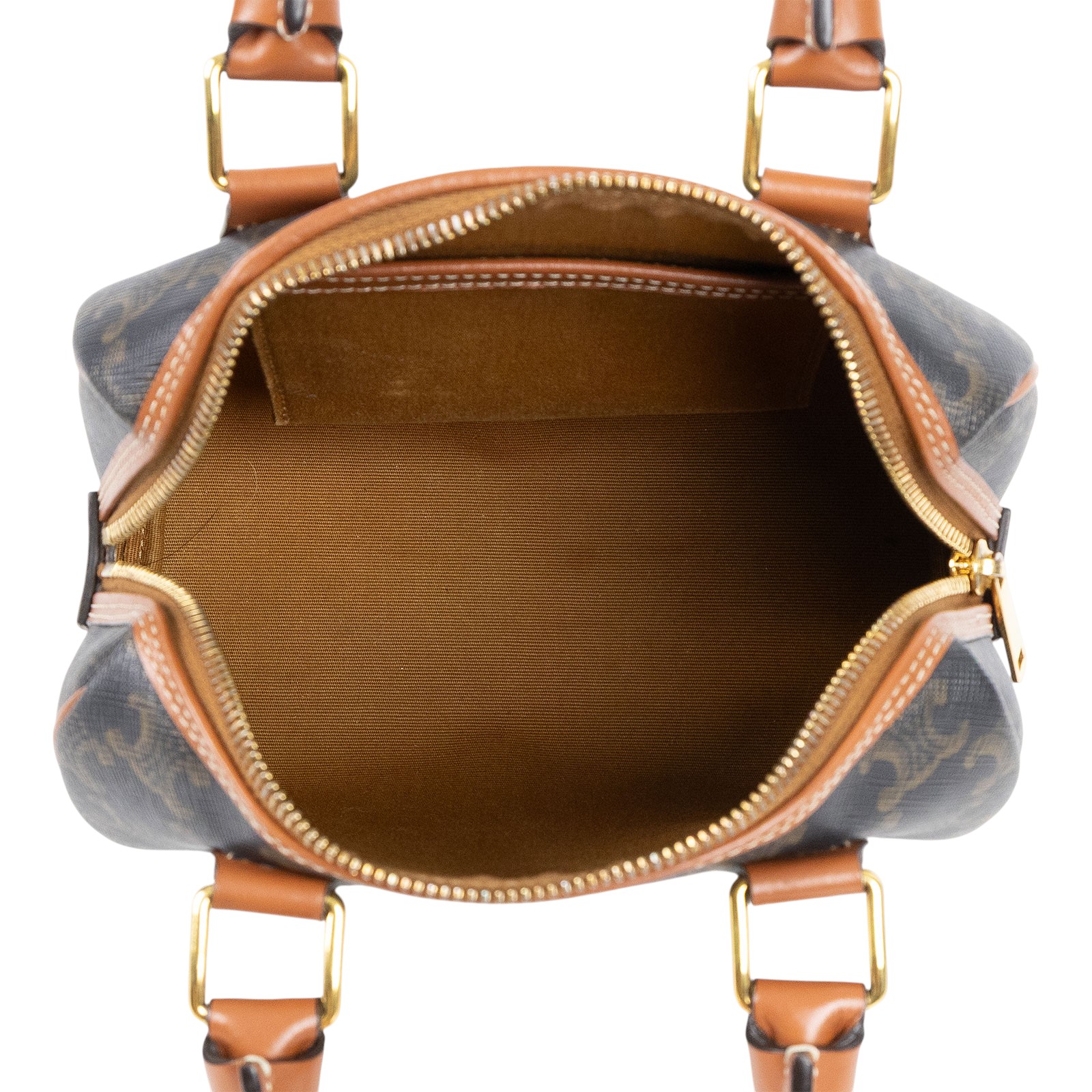 思琳 CELINE 標誌印花 波士頓包 小型 113772CAS 棕凱旋波士頓包 小號 無附屬品