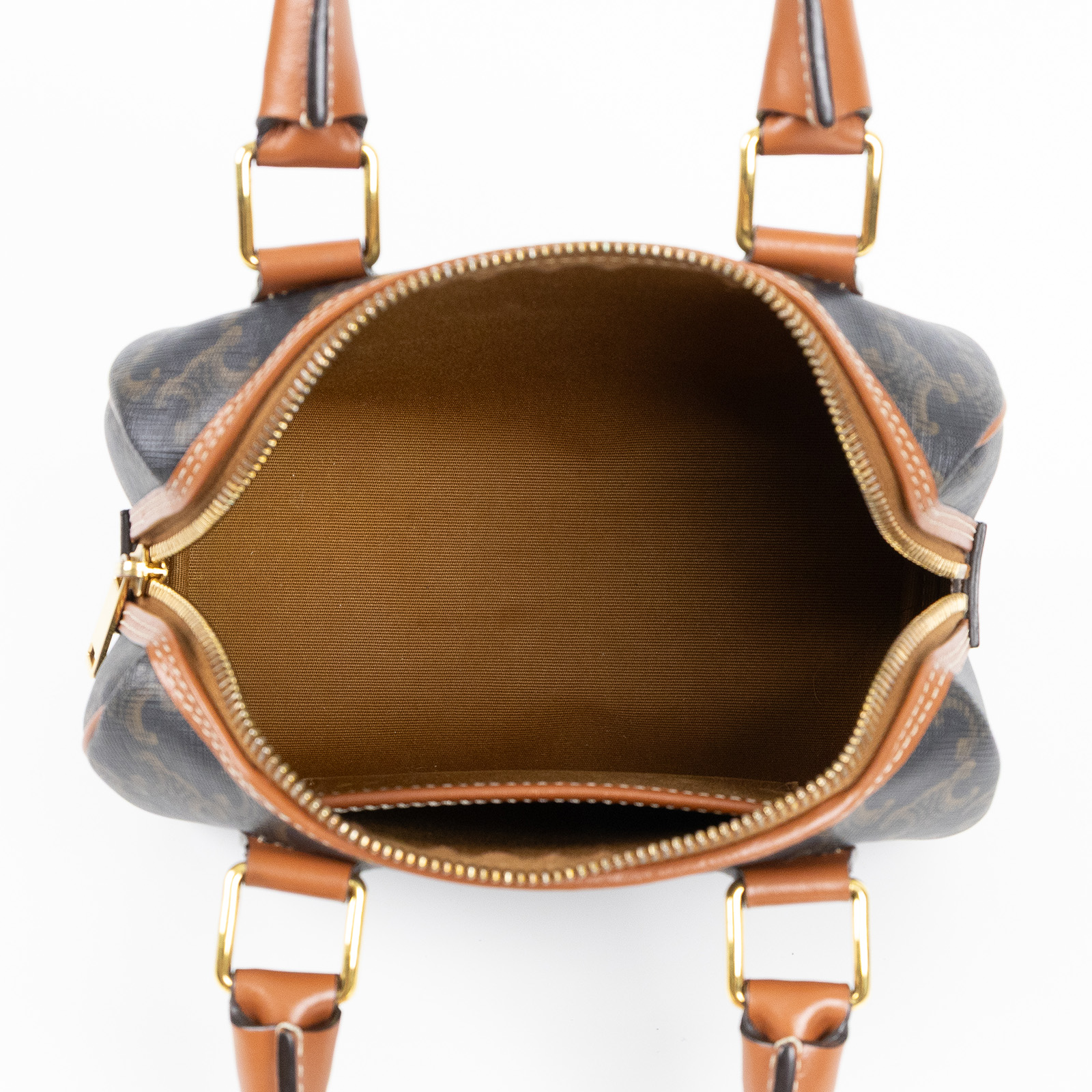 思琳 CELINE 標誌印花 波士頓包 小型 113772CAS 棕凱旋波士頓包 小號 無附屬品