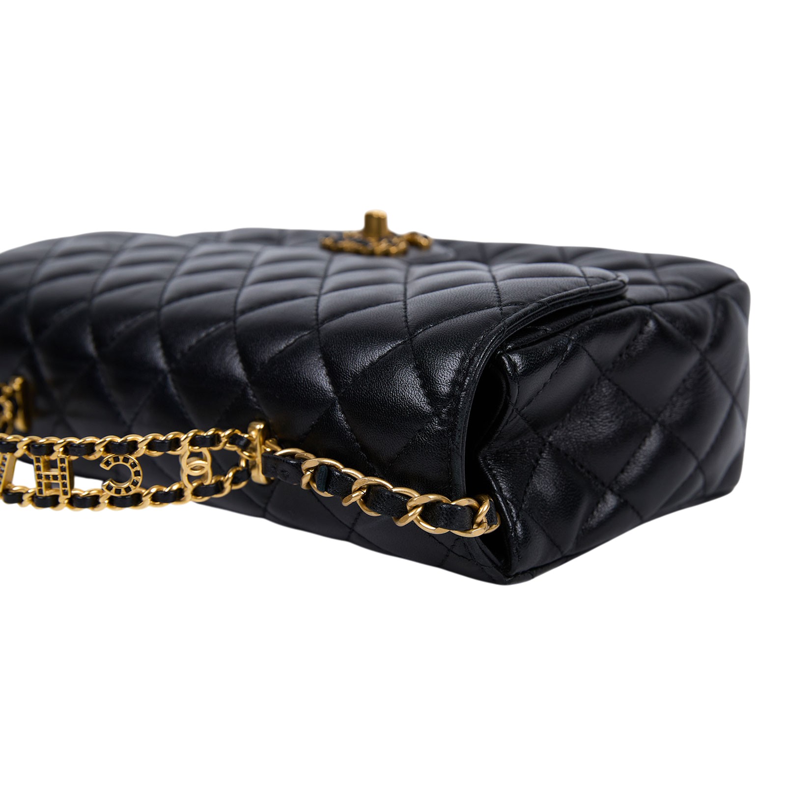 香奈兒 CHANEL Handle 手提 口蓋包 AS4530 B14824 晶片款 黑羊手提包 防塵袋/購買證明/原廠盒子