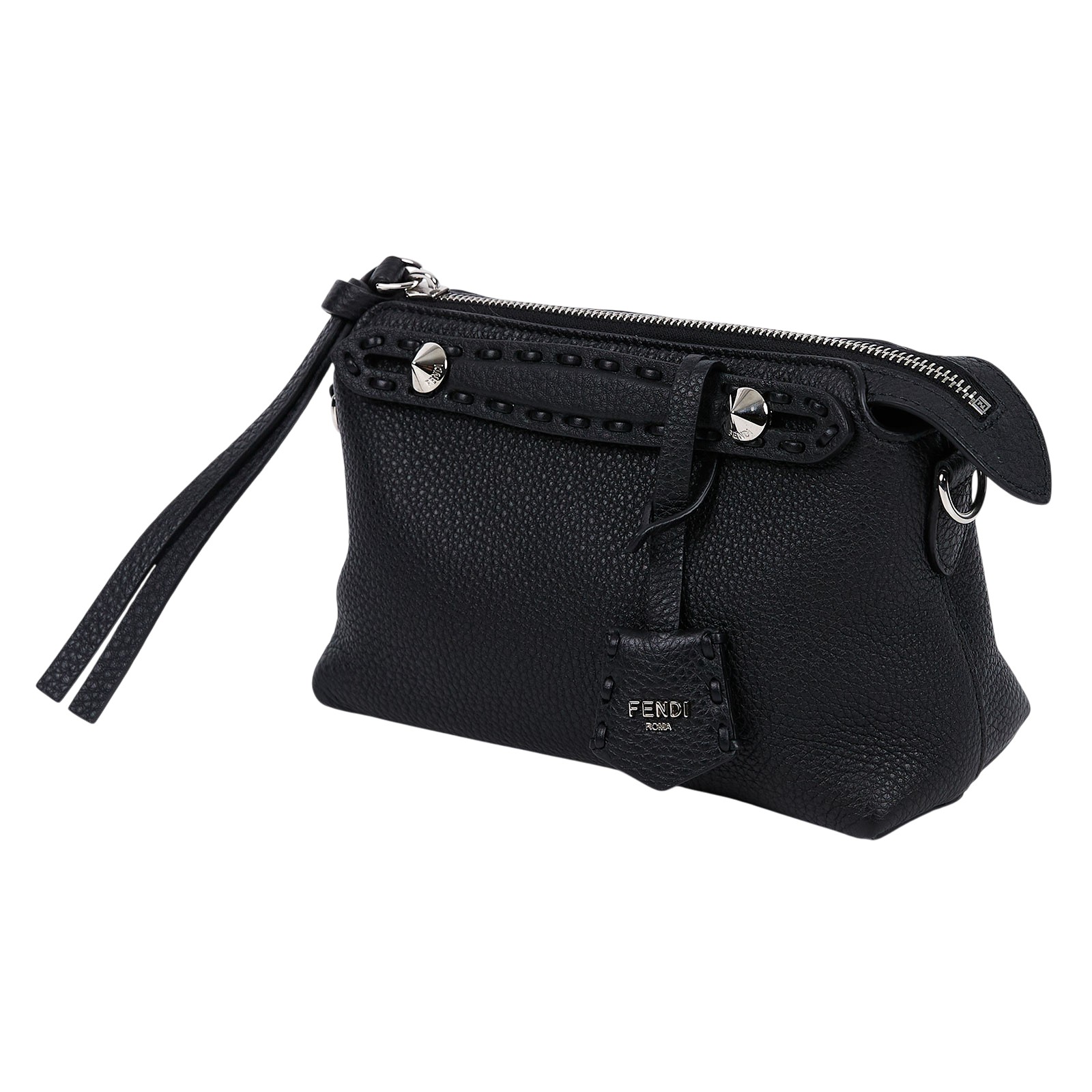 芬迪 FENDI By The Way 迷你 Selleria 單肩包 8BS098ASU2 黑SELLERIA MINI 原廠盒子/防塵袋/保證卡