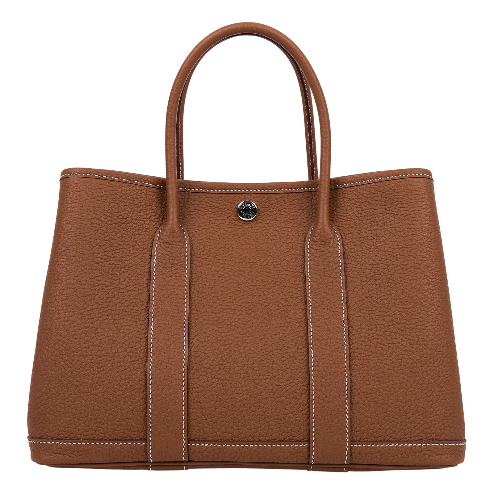 愛馬仕 Hermes Garden Party 花園派對包 30 銀色五金 金棕 H051568CK37 /W刻 金棕GP30 原廠盒子/防塵袋