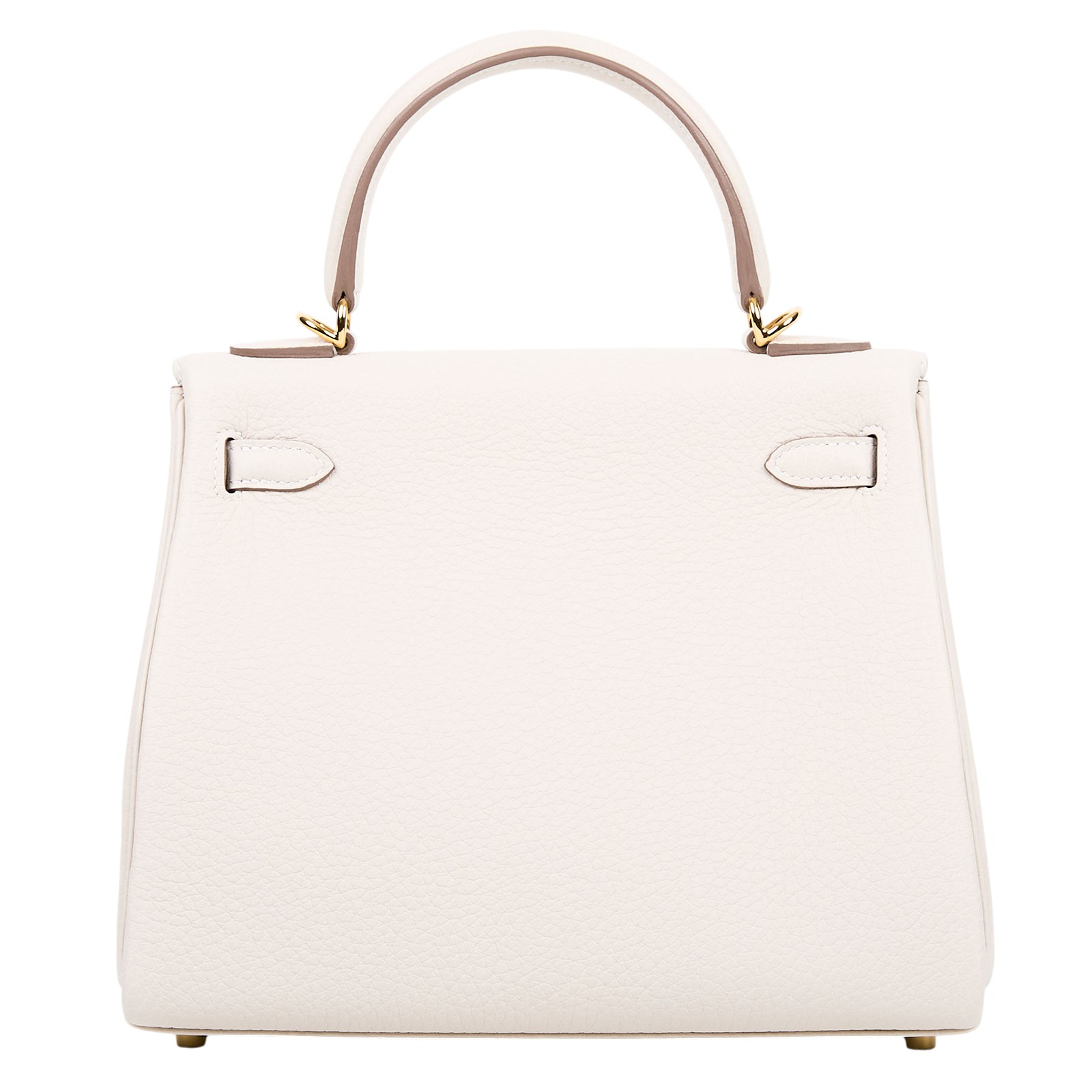 愛馬仕 Hermes Kelly Bag 凱莉包 25 KL25 K刻 奶昔白金釦KELLY25 原廠盒子/防塵袋/鎖組/背帶