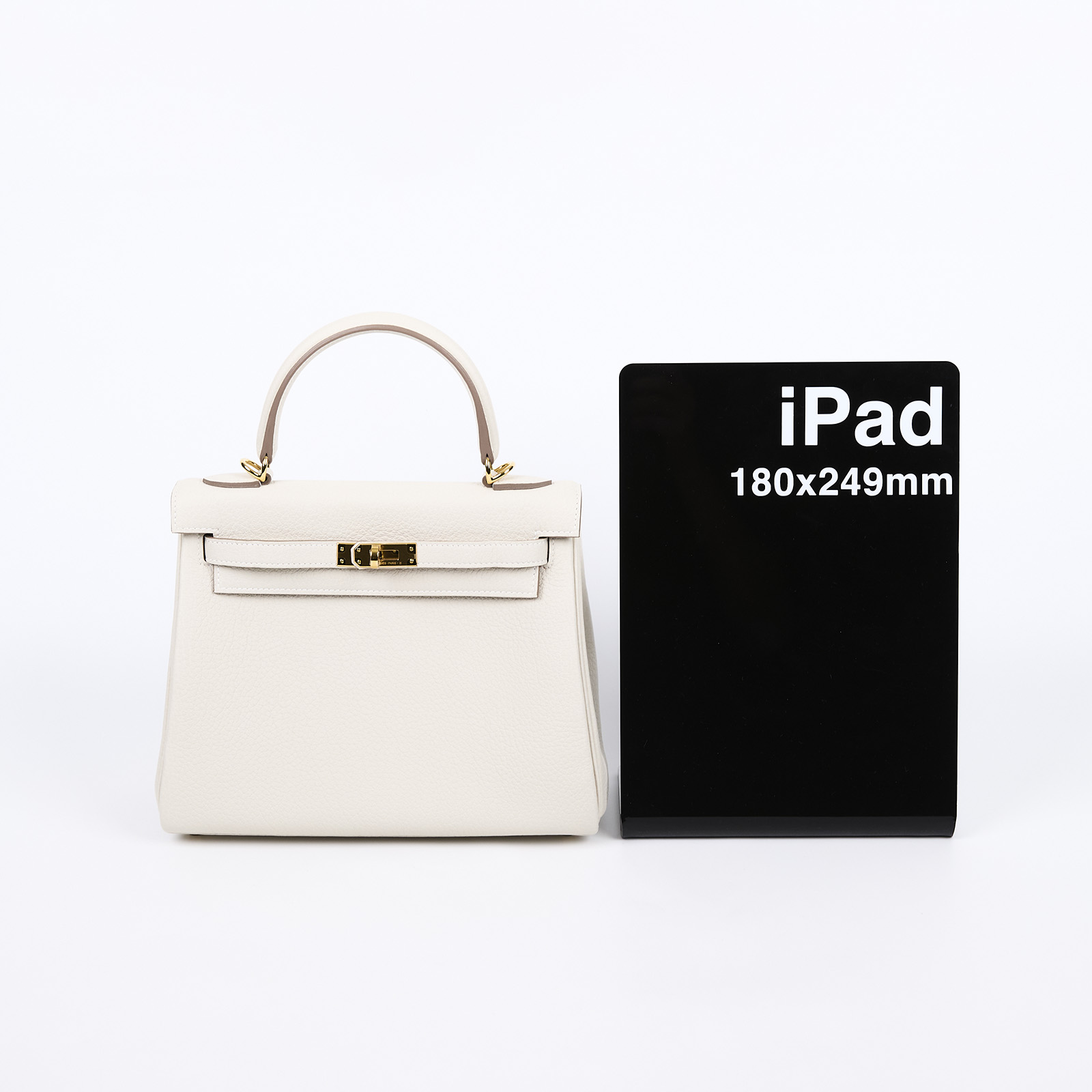 愛馬仕 Hermes Kelly Bag 凱莉包 25 KL25 K刻 奶昔白金釦KELLY25 原廠盒子/防塵袋/鎖組/背帶