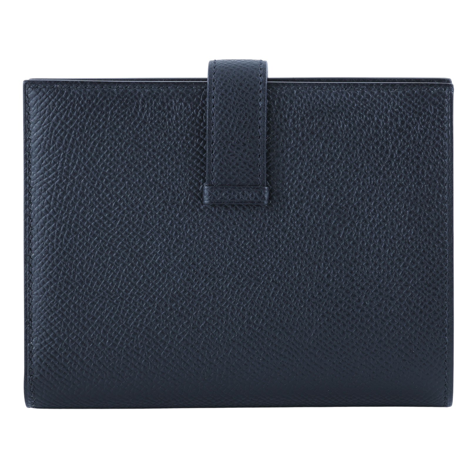 愛馬仕 Hermes Bearn 短夾 BEARN W刻 黑銀Bearn短夾 原廠盒子