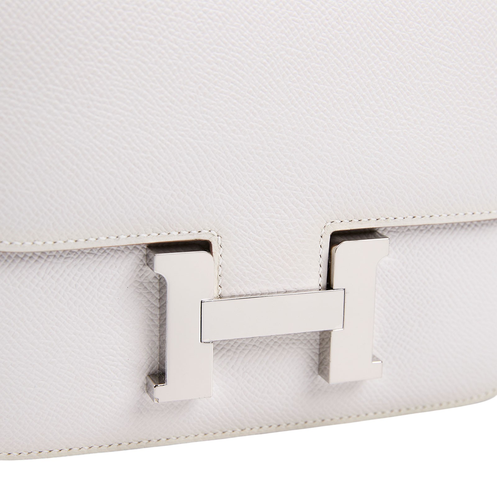 愛馬仕 Hermes Constance Bag 康康包 MIni 18  銀色五金 奶灰色 H083905CKM4 /B刻  原廠盒子/防塵袋/購買證明影本