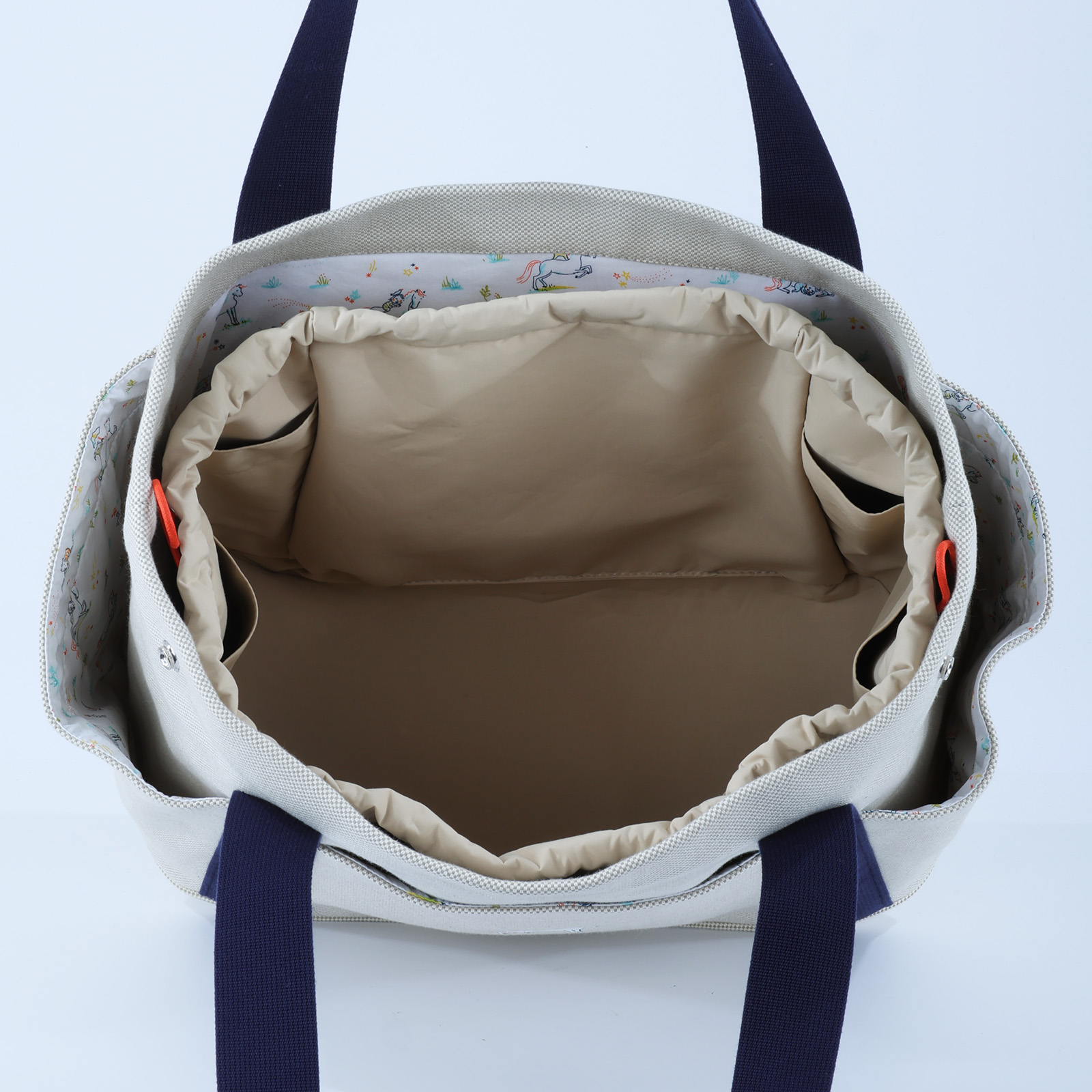 愛馬仕 Hermes Cabriole育兒包   卡其藍背袋媽媽包 原廠盒子/墊子