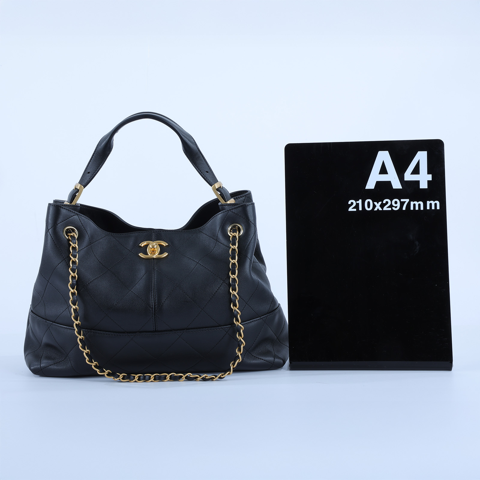 香奈兒 CHANEL 購物包  晶片款 25A黑牛托特包 無附屬品