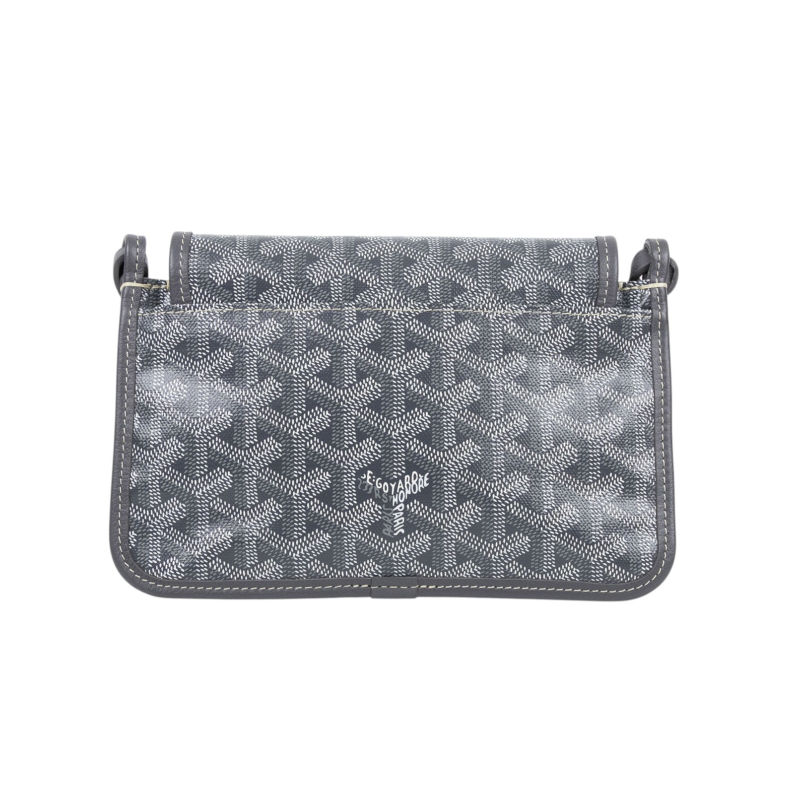 高雅德 GOYARD Plumet Pocket Wallet 肩背 隨身錢包 PLUMETPMLTY 灰PLUMET 購買證明