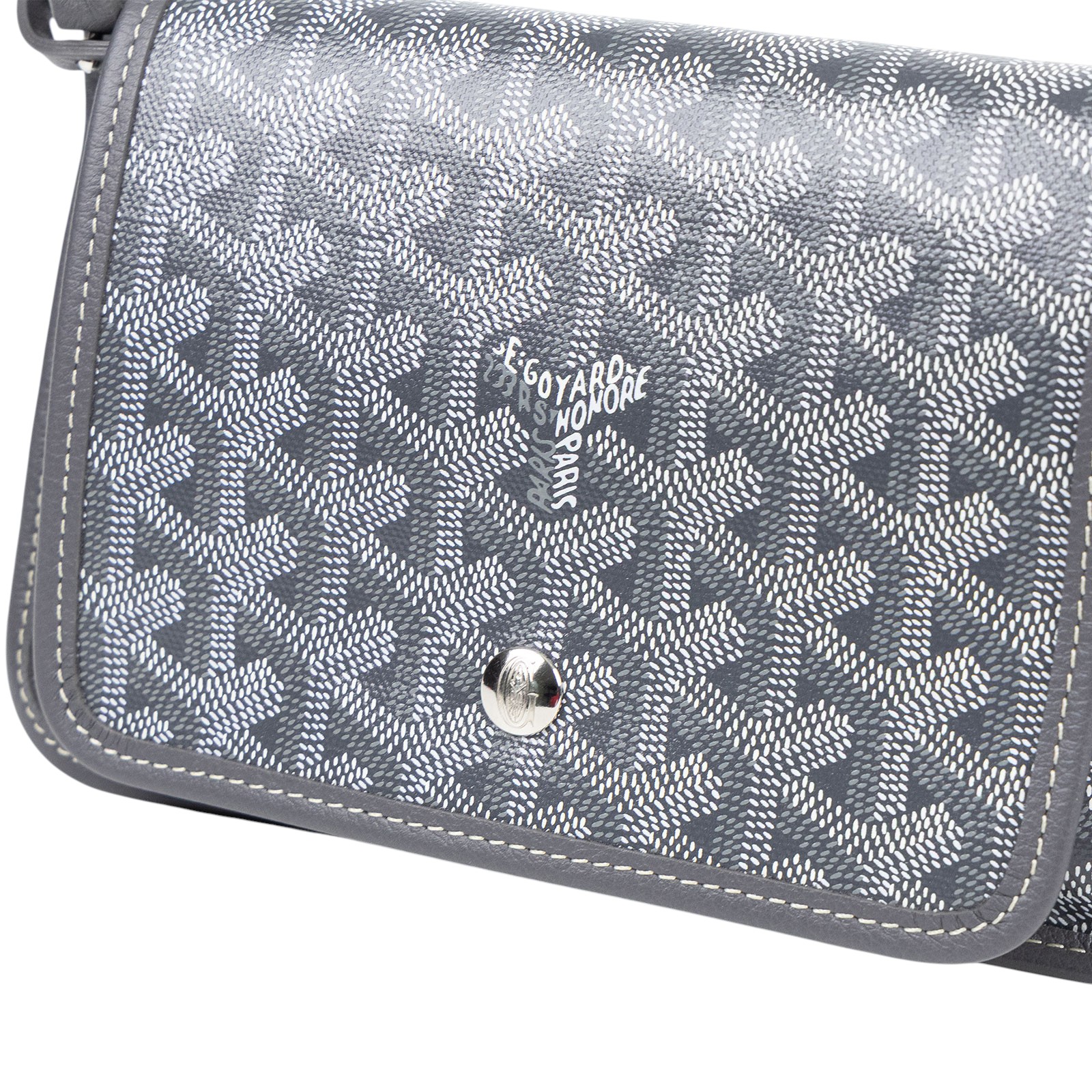 高雅德 GOYARD Plumet Pocket Wallet 肩背 隨身錢包 PLUMETPMLTY 灰PLUMET 購買證明
