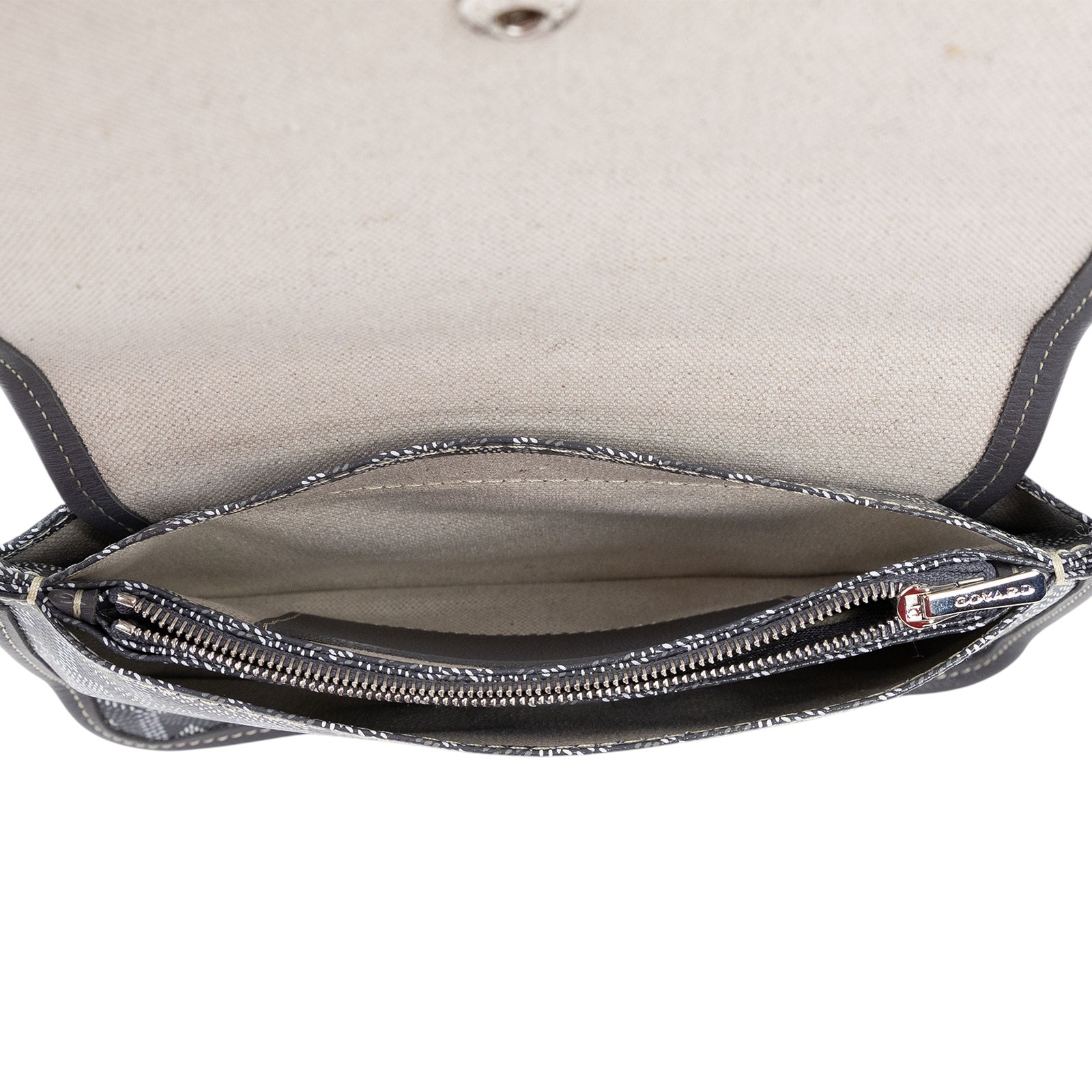 高雅德 GOYARD Plumet Pocket Wallet 肩背 隨身錢包 PLUMETPMLTY 灰PLUMET 購買證明