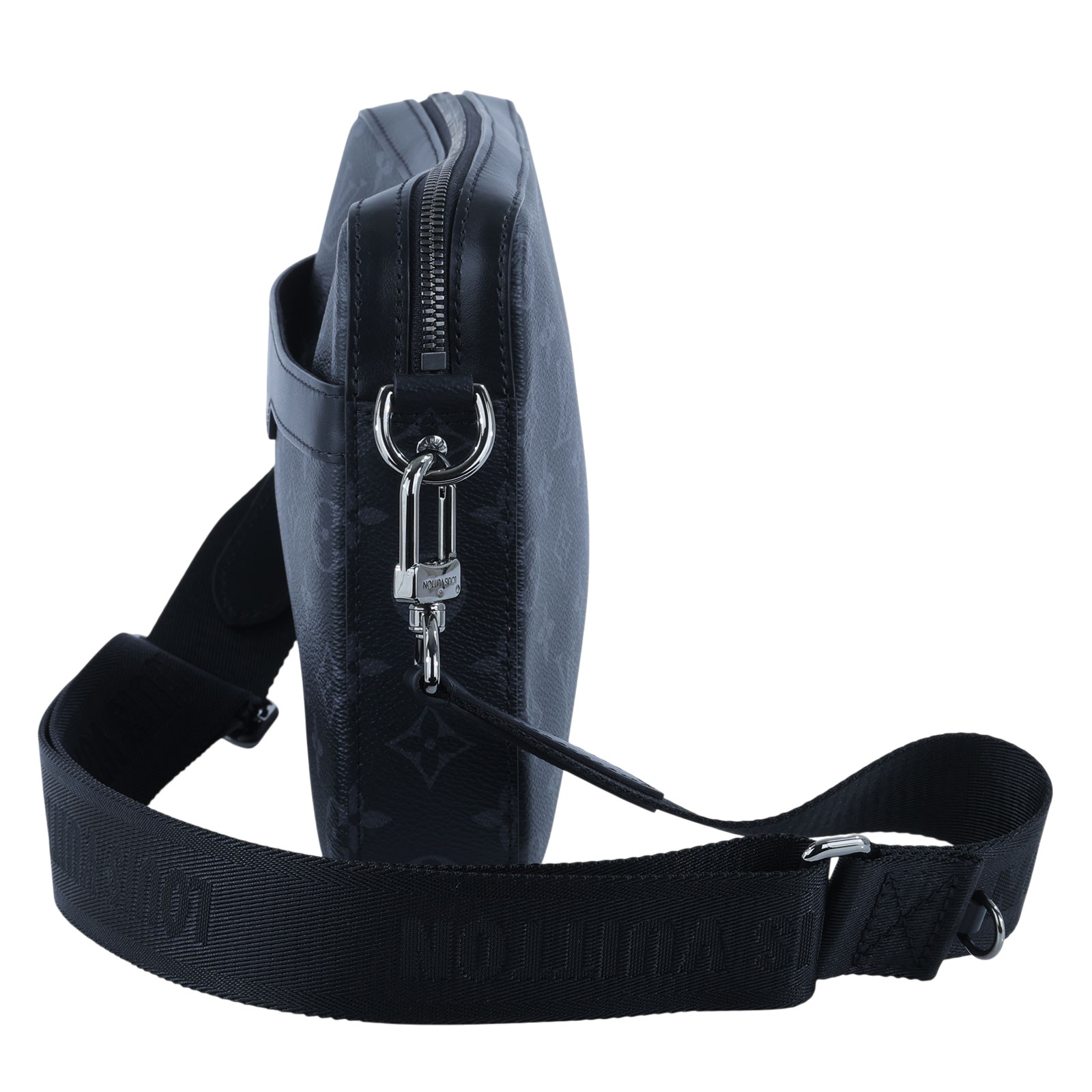 路易威登 LOUIS VUITTON Trio 郵差包 Eclipse帆布 黑色 灰色 M69443 晶片款  原廠盒子/防塵袋/內袋