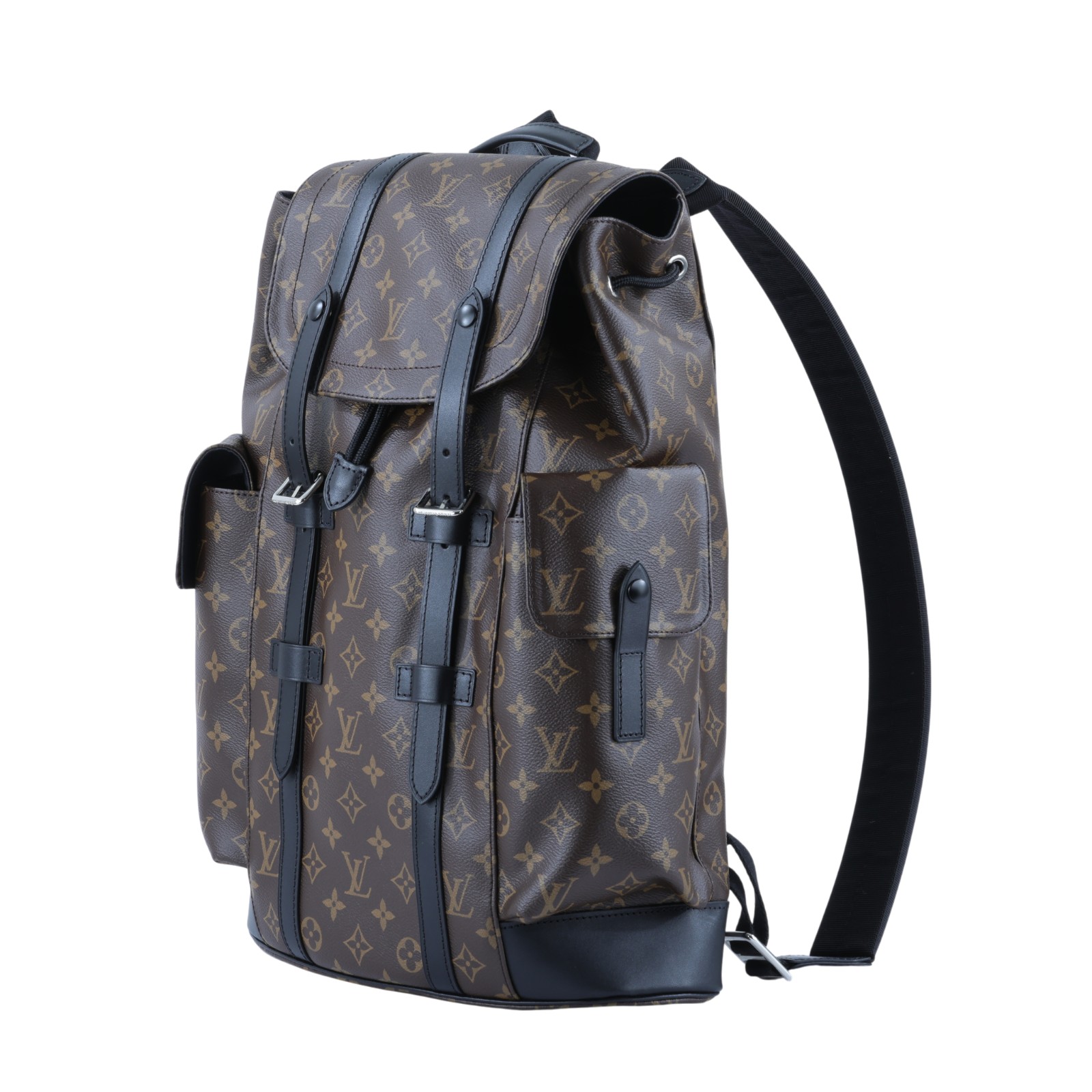路易威登 LOUIS VUITTON Christopher MM 後背包 經典帆布 M43735 晶片款  原廠盒子/防塵袋/購買證明