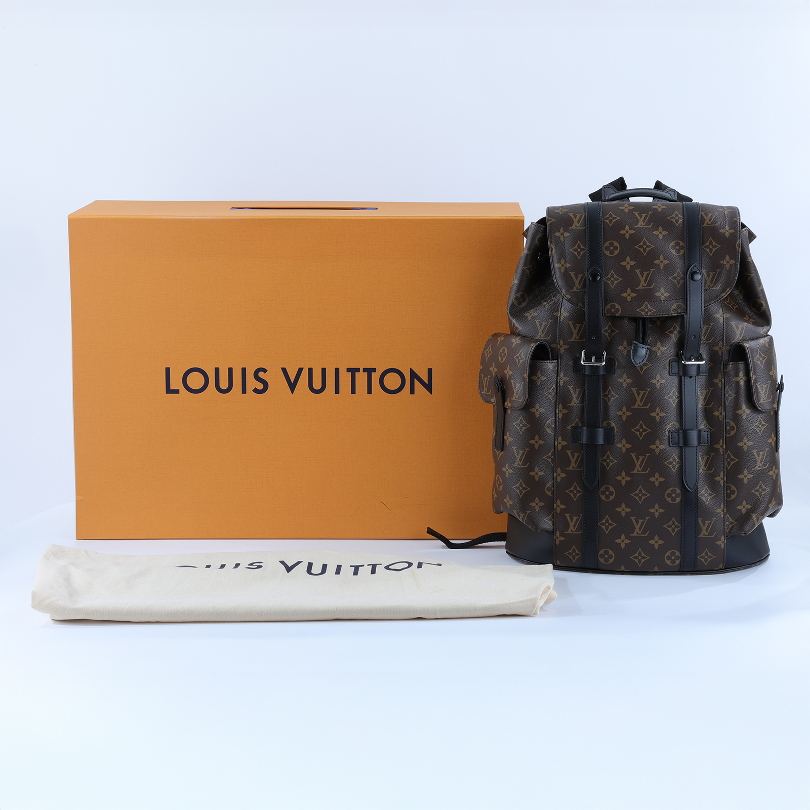 路易威登 LOUIS VUITTON Christopher MM 後背包 經典帆布 M43735 晶片款  原廠盒子/防塵袋/購買證明