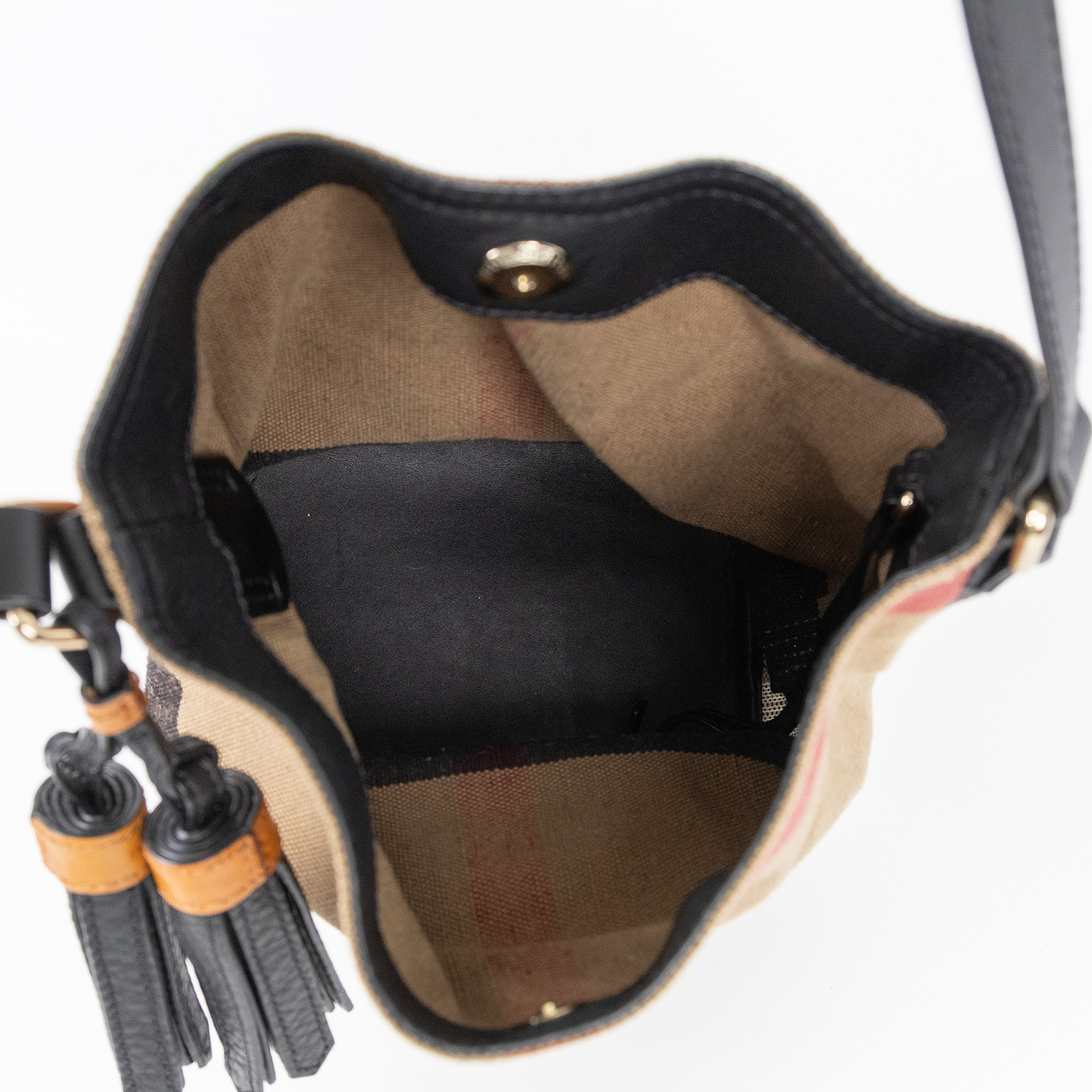 博柏利 BURBERRY 水桶包 3997284 格紋水桶包 防塵袋