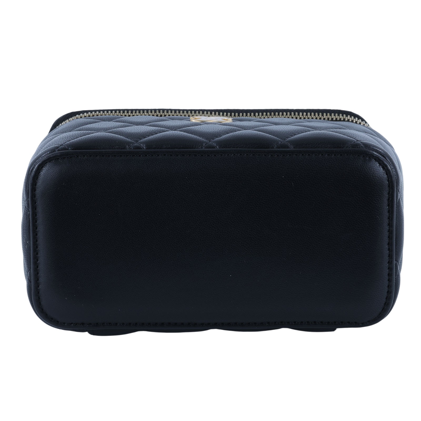 香奈兒 CHANEL Vanity Case 化妝箱 AP2199 B05810 31開黑金羊菱格化妝包 原廠盒子/防塵袋/購買證明影本/保證卡