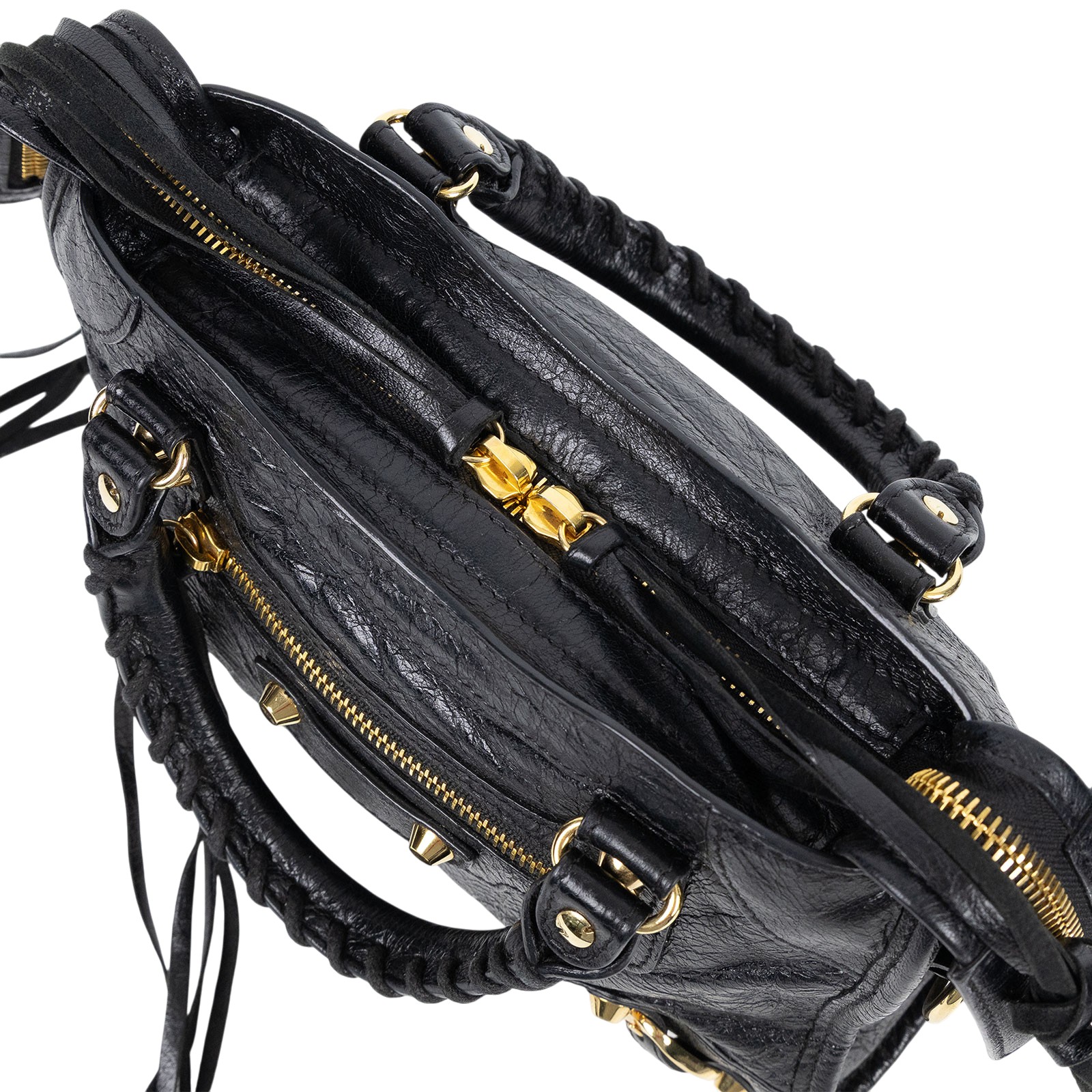 巴黎世家 BALENCIAGA Mini City 機車包 300295D94JN 黑金CITY MINI 防塵袋/鏡子