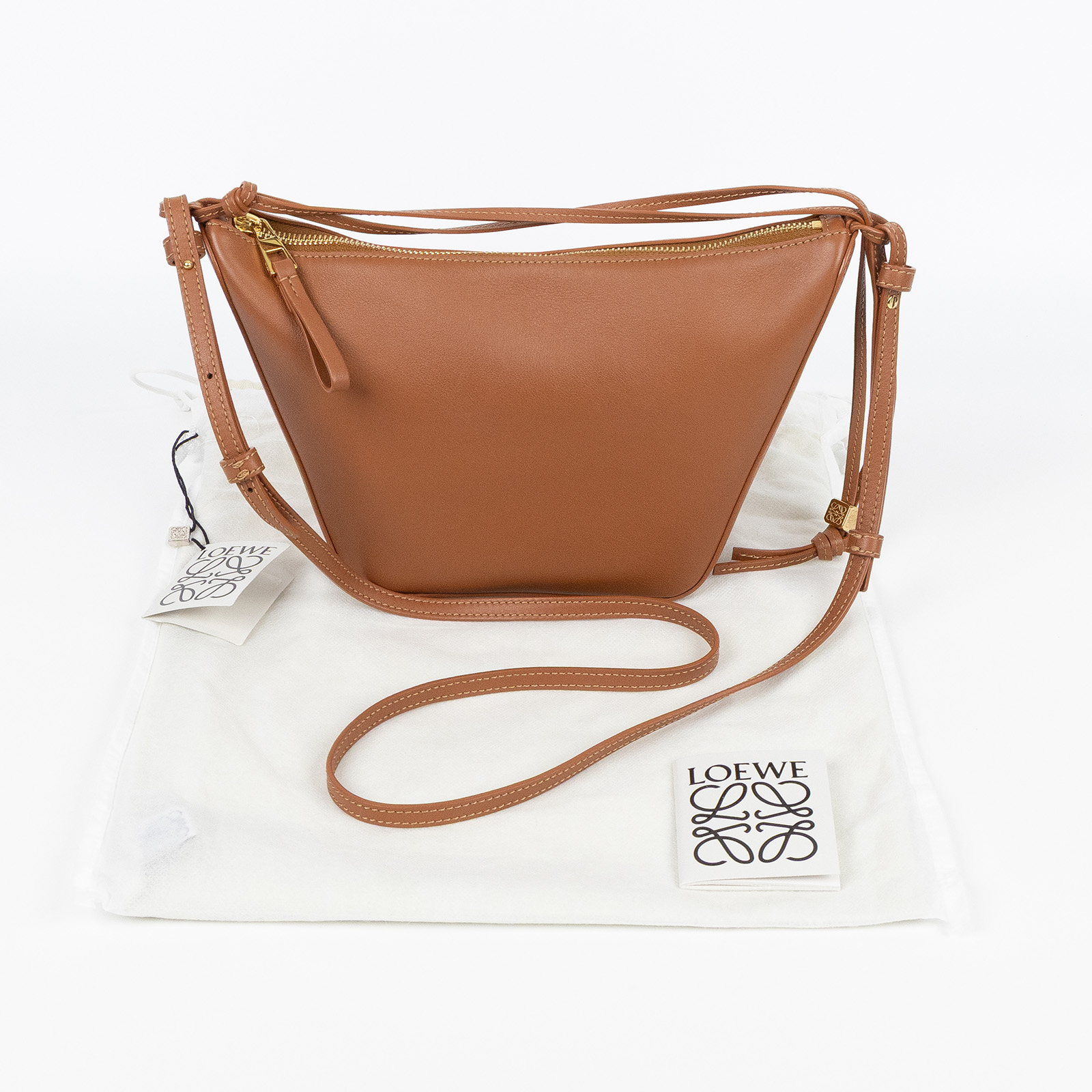 羅意威 LOEWE Mini Hammock Hobo bag 迷你 吊床包 A538G13X01 焦糖HAMMOCK HOBO MINI 防塵袋