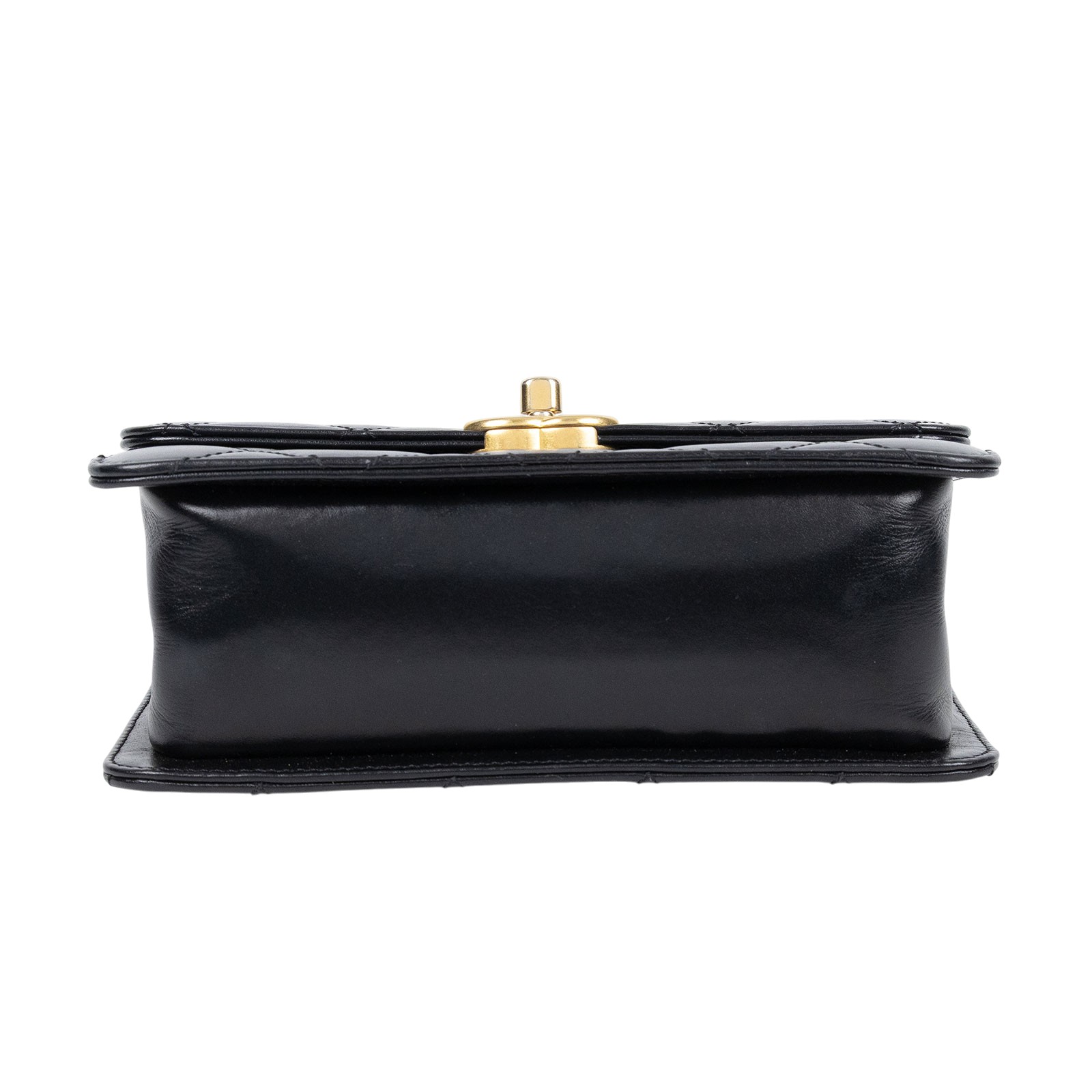 香奈兒 CHANEL 雙金球 經典 斜背 口蓋包 AS2615 晶片款 黑金羊雙金球掀蓋包 原廠盒子/防塵袋